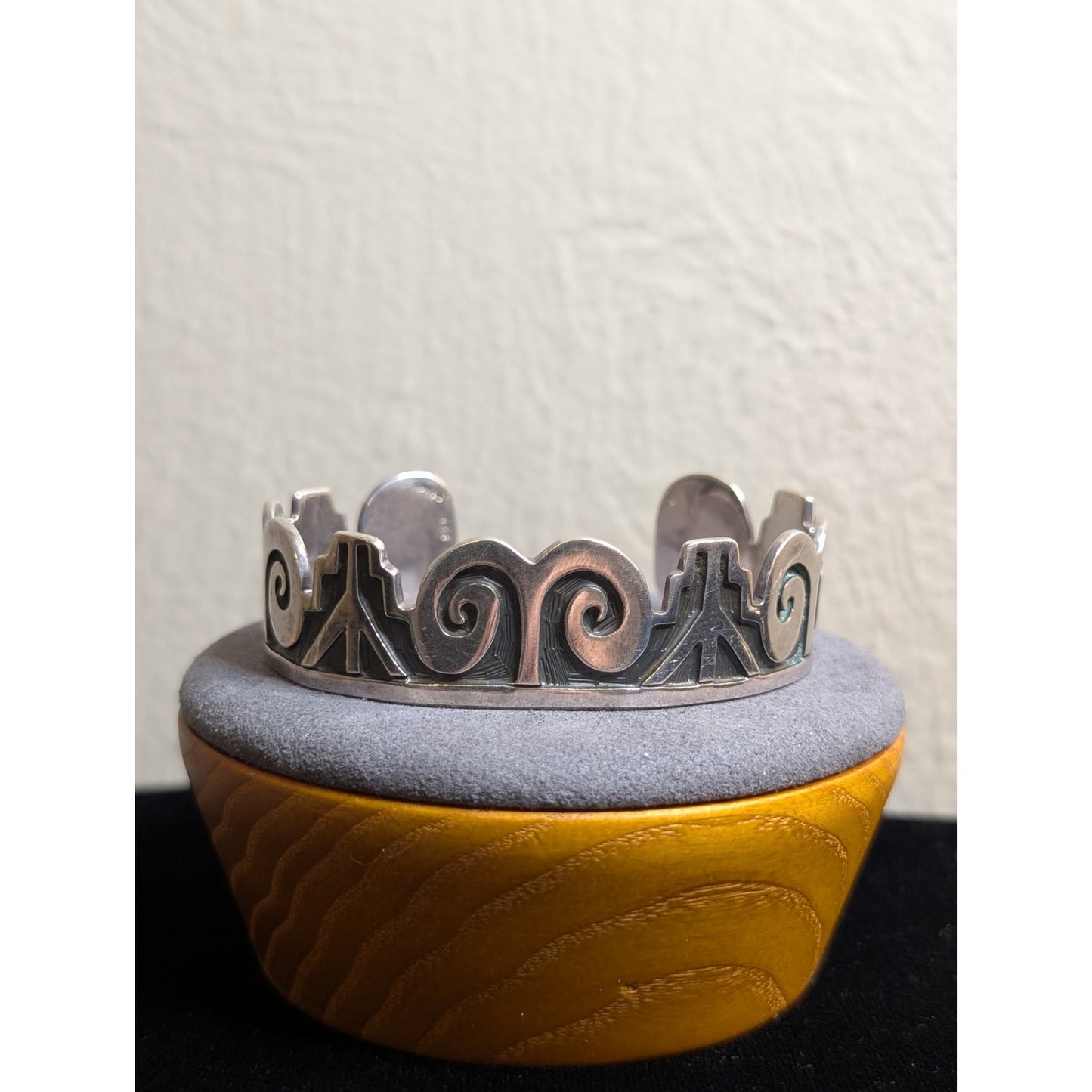 Vintage Hopi Taxco TS-95 Sterling Silver 7" Cuff  Bracelet 33.5g