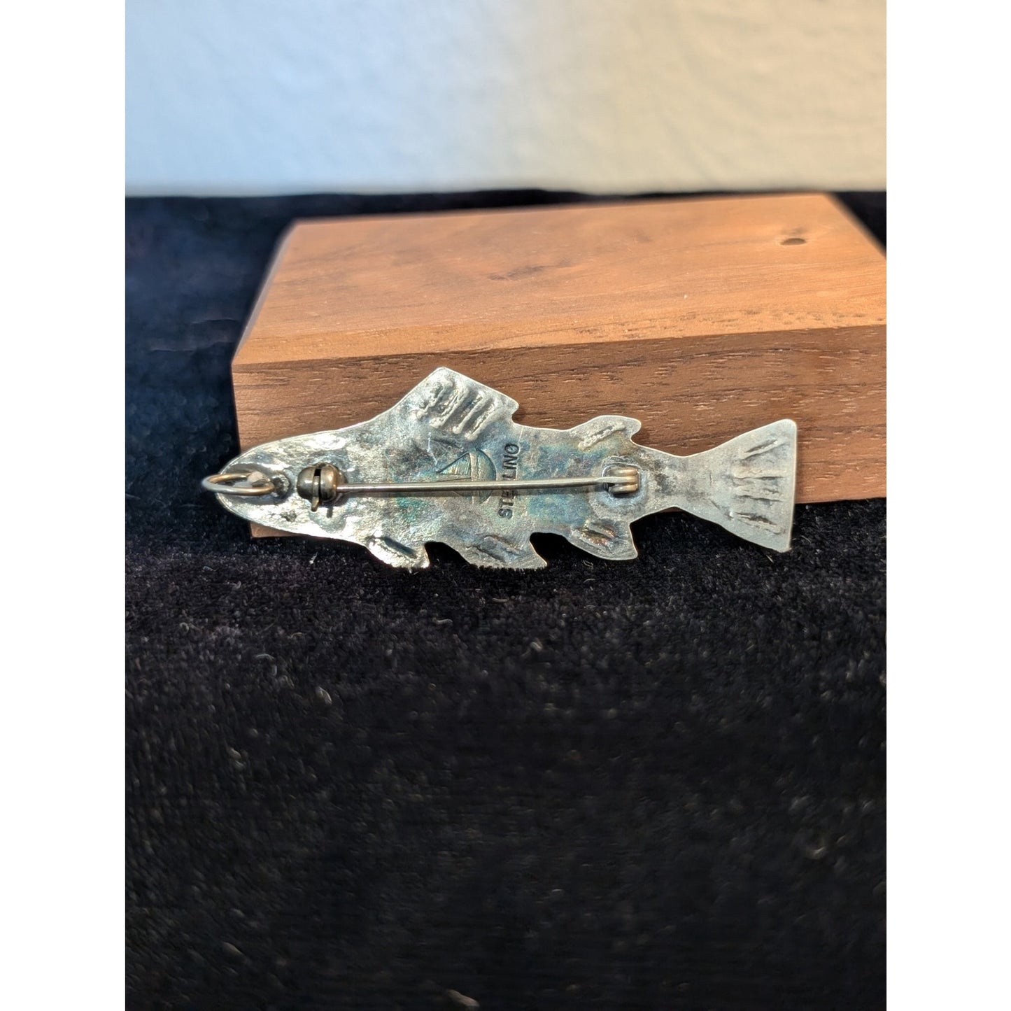 Artisan LCF Catherine McElroy Whimsical Sterling & Amethyst Fish Pendant/Brooch