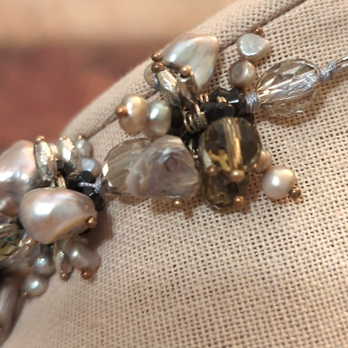 Crystal Silver Tone Chunky Bauble Necklace