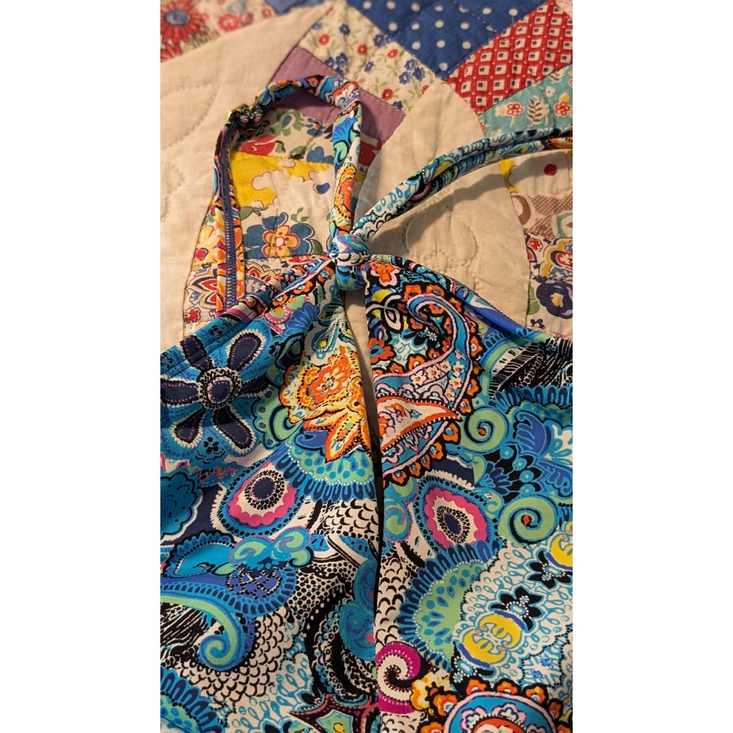 Bleu Rod Beattie Keyhole Paisley Blue Teal Multi Womens Bandeau Swim Suit Sz 8