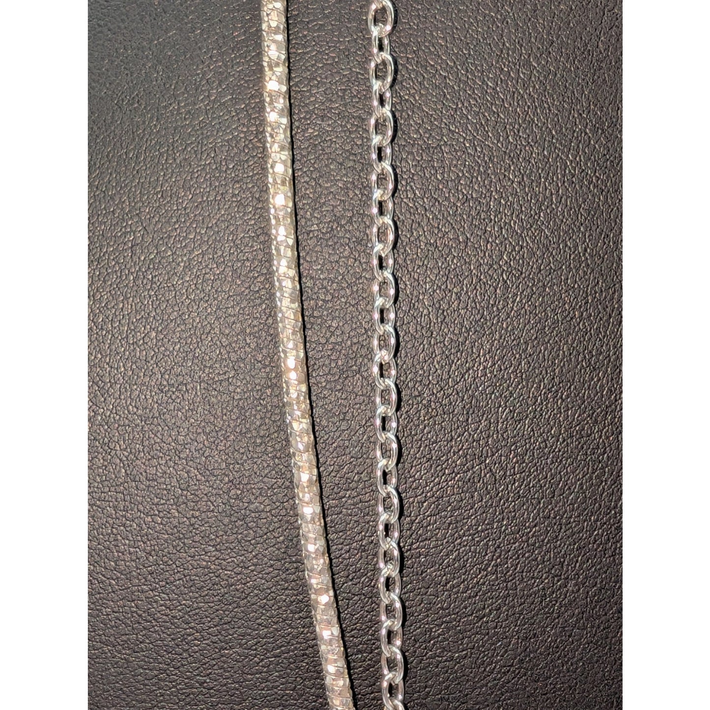 Lot of Six Silver Tone Vintage to Modern Chain Necklaces