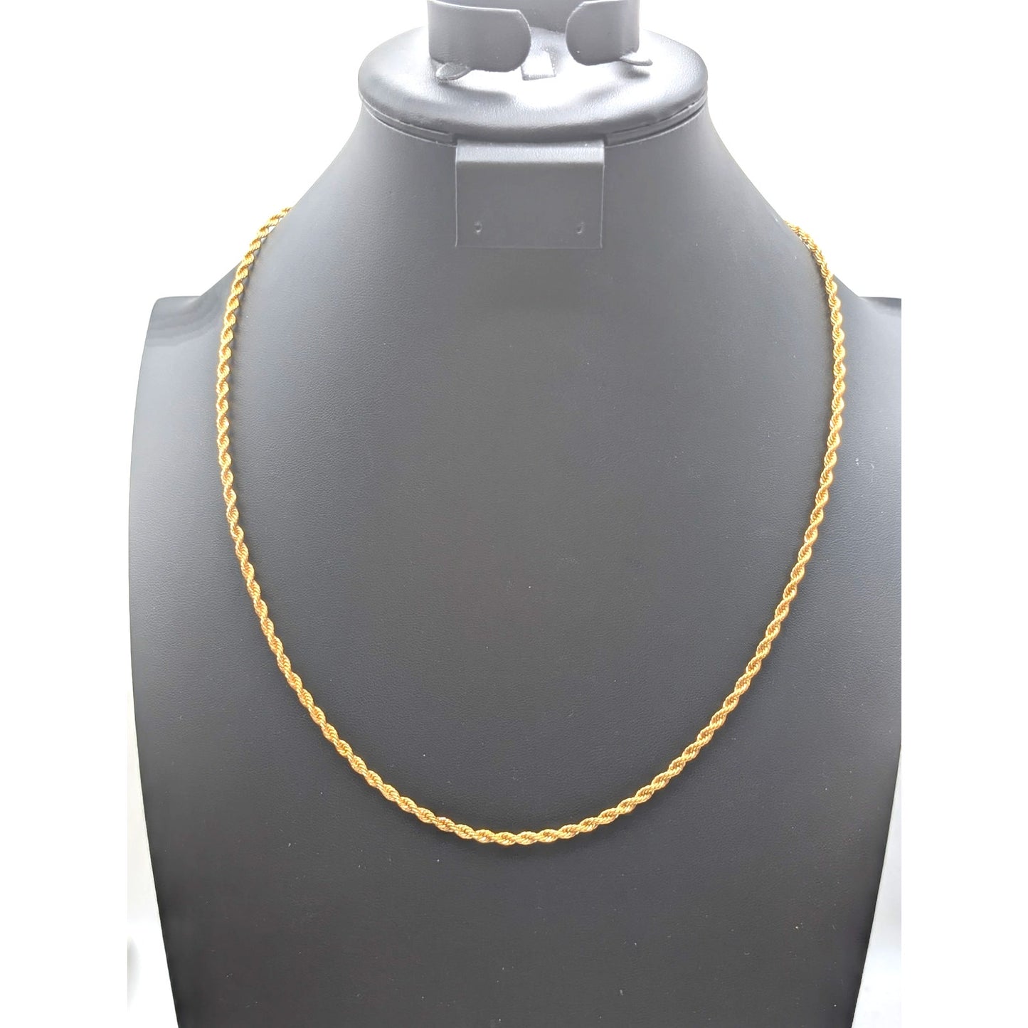 Vintage Gold Tone Rope Chain 24"Necklace