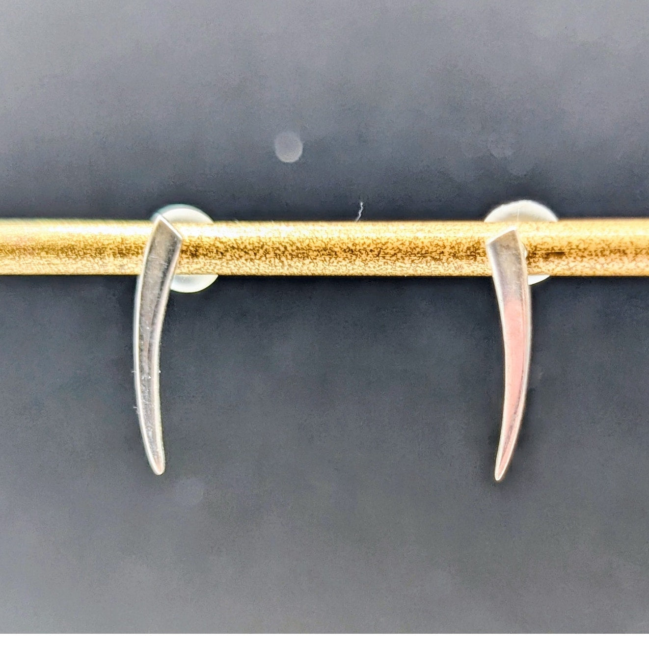 Boma 925 Sterling Silver Sliver Tiny Post Earrings