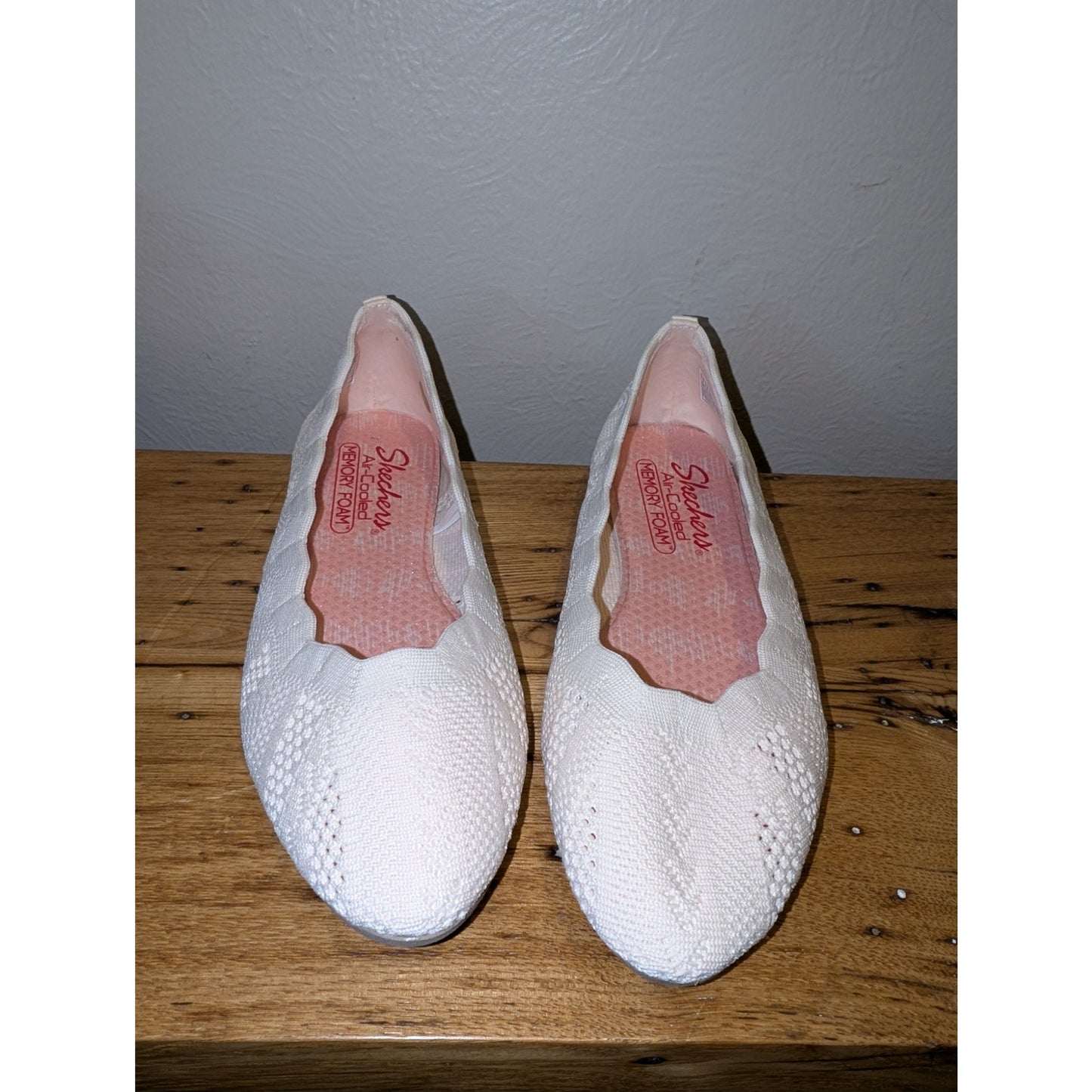 Skechers Cleo's Simply Airy Vegan Stretch Memory Foam Flat Shoes New in Box Sz 7