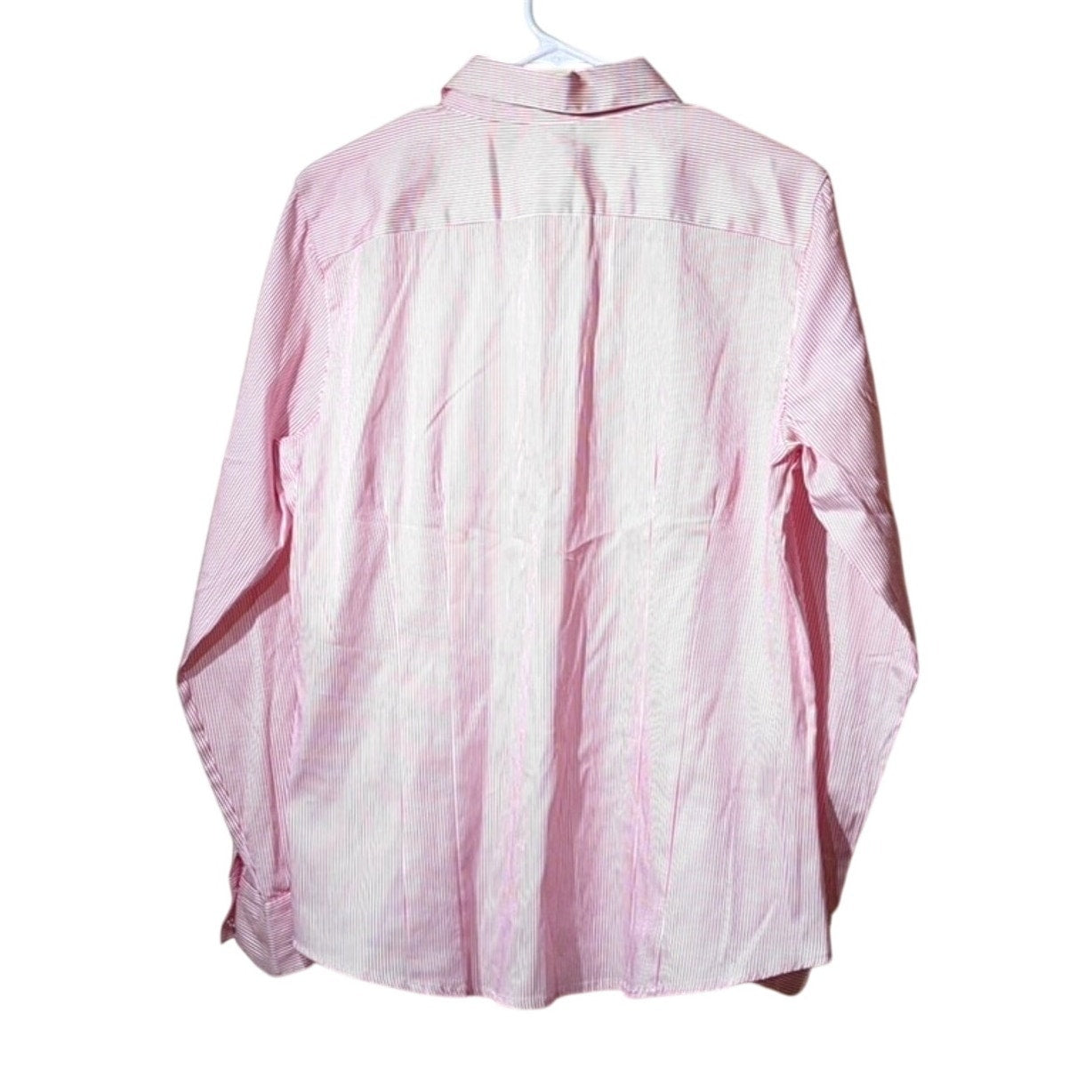 Chico's Red White Stripe Cotton Blend Button Down Shirt Women's Size 2 (US L-12)