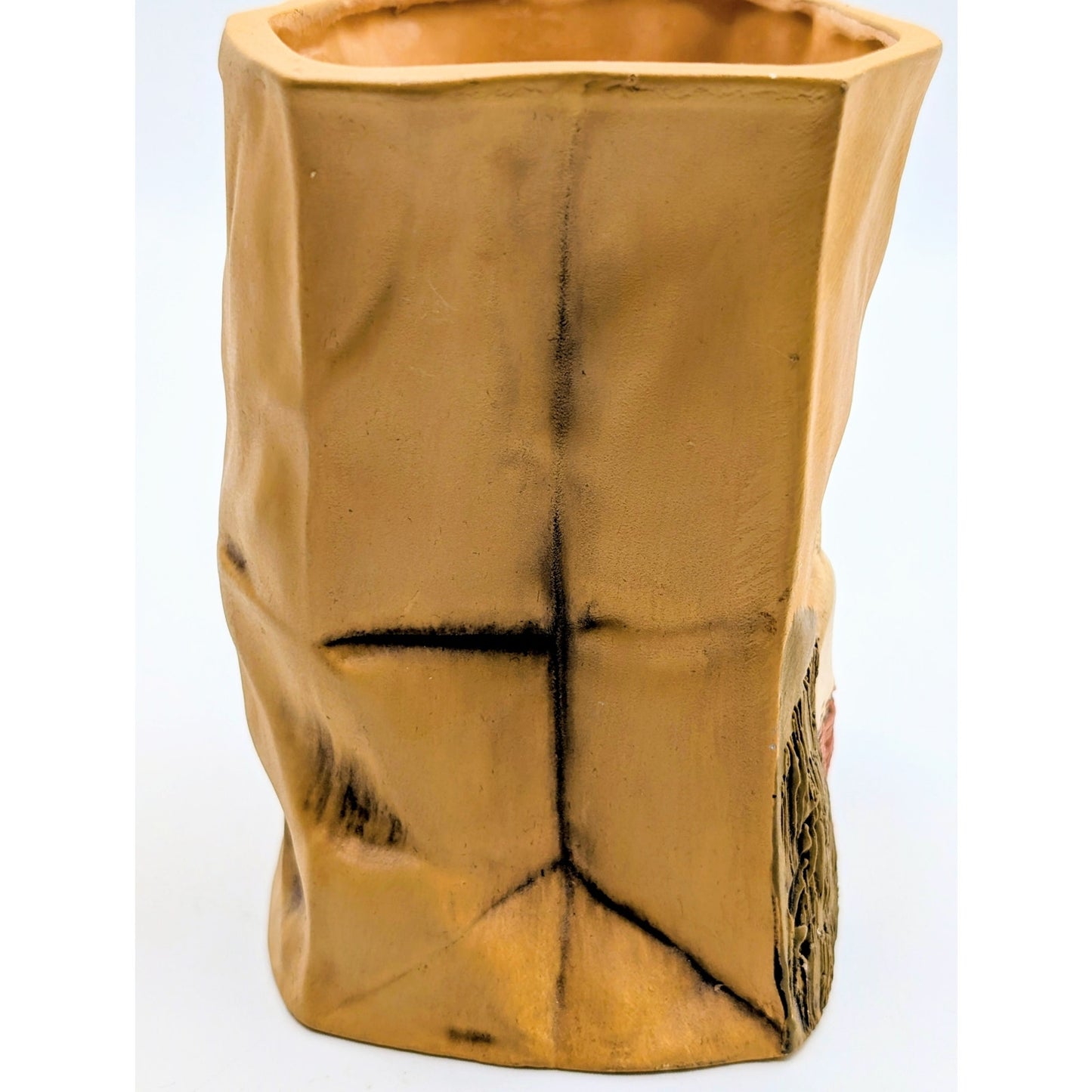 Paper Bag Pottery Luminaria Ceramic Pottery Signed by Justin Numbered Southwest