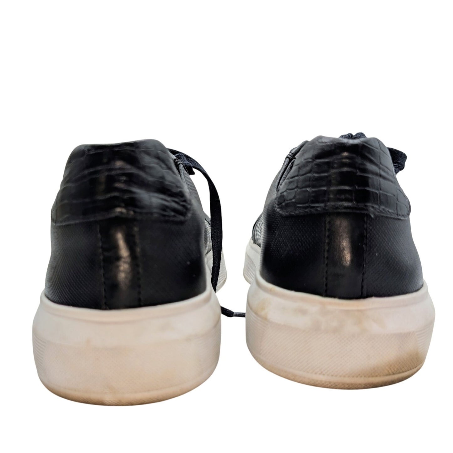 Saks Fifth Avenue Made in Brazil Black Leather Sneakers Size 10.5 M