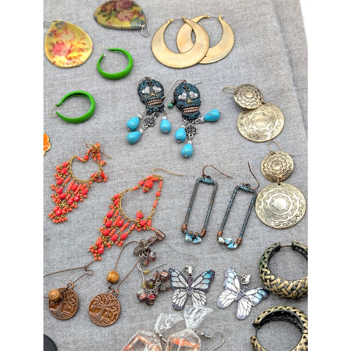 Lot of 29 Pair of Boho Vibe Earrings for Pierced Ears