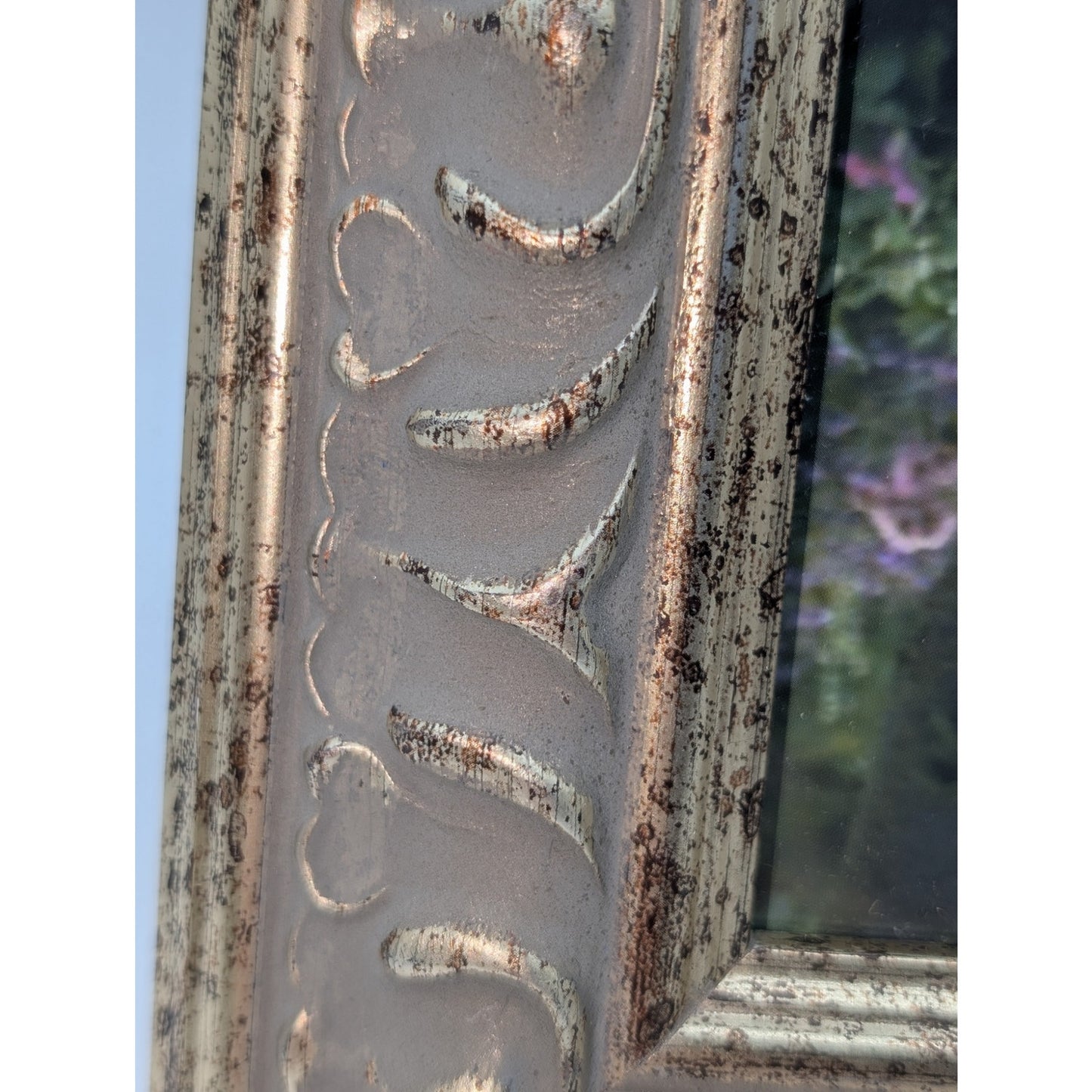 Vintage Nuance by Pinnacle Carved Wooden Gilded Taupe 5"X7" Photo Frame