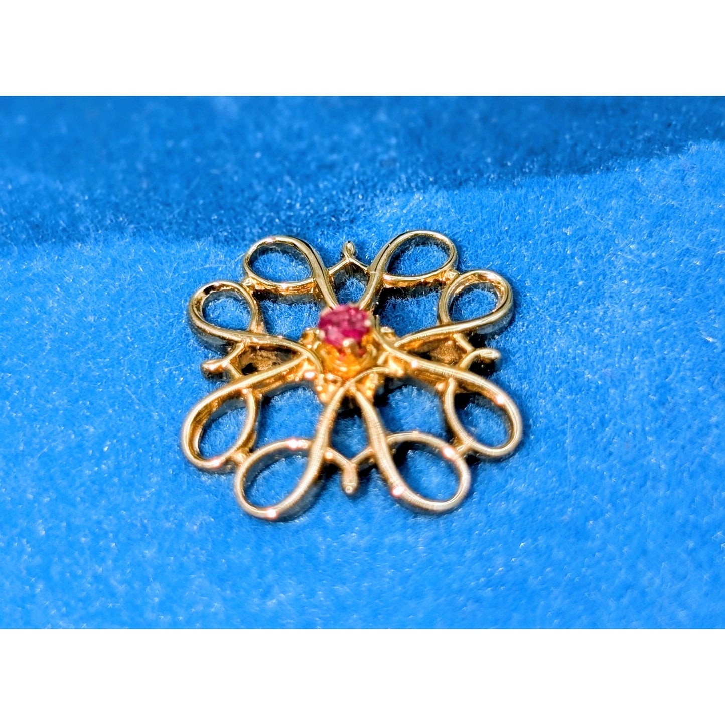 Vintage Avon Ruby Service Award 10K Gold Filled Pin in Original Box