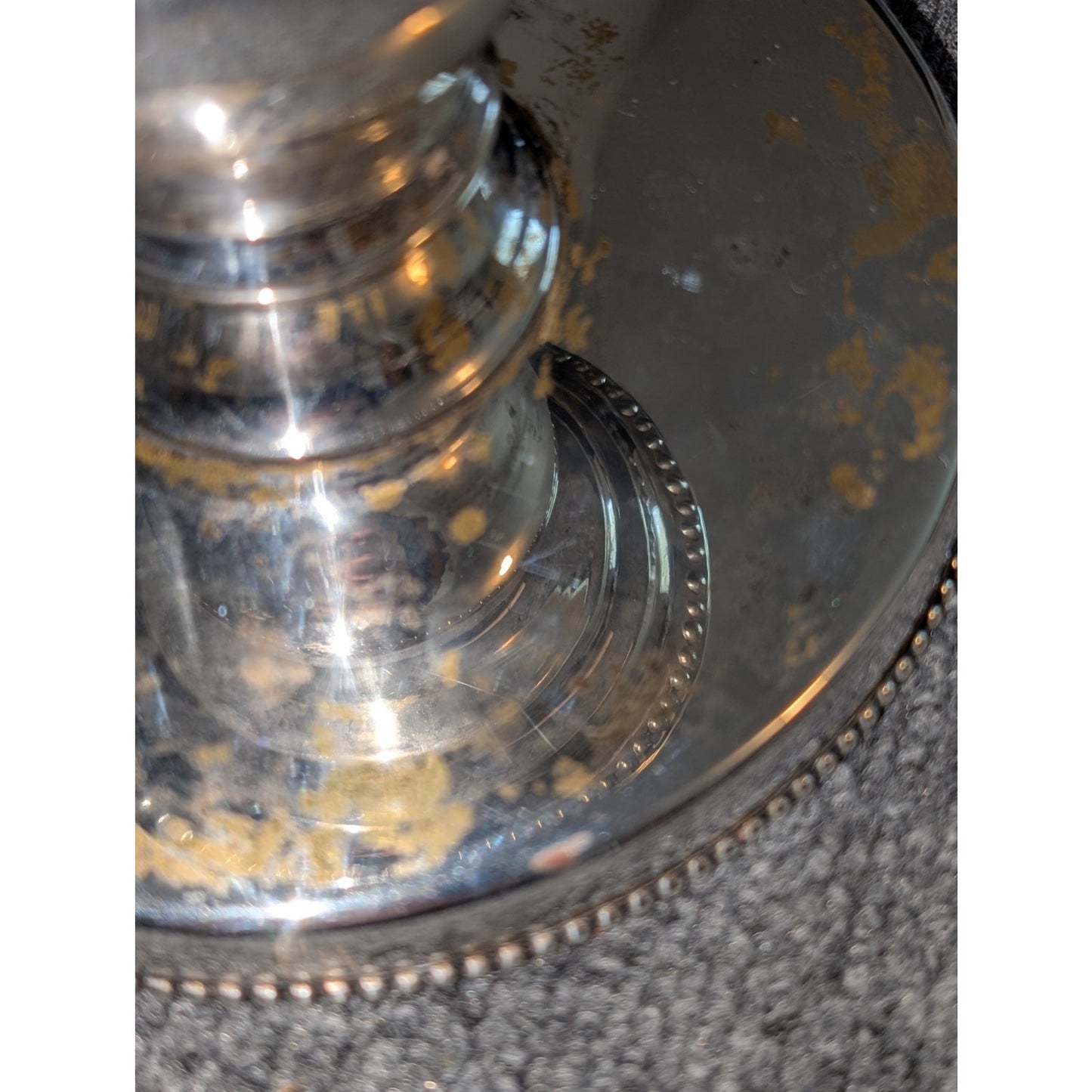 Vintage Bombay Silverplate Cake Stand (Without Glass Dome)