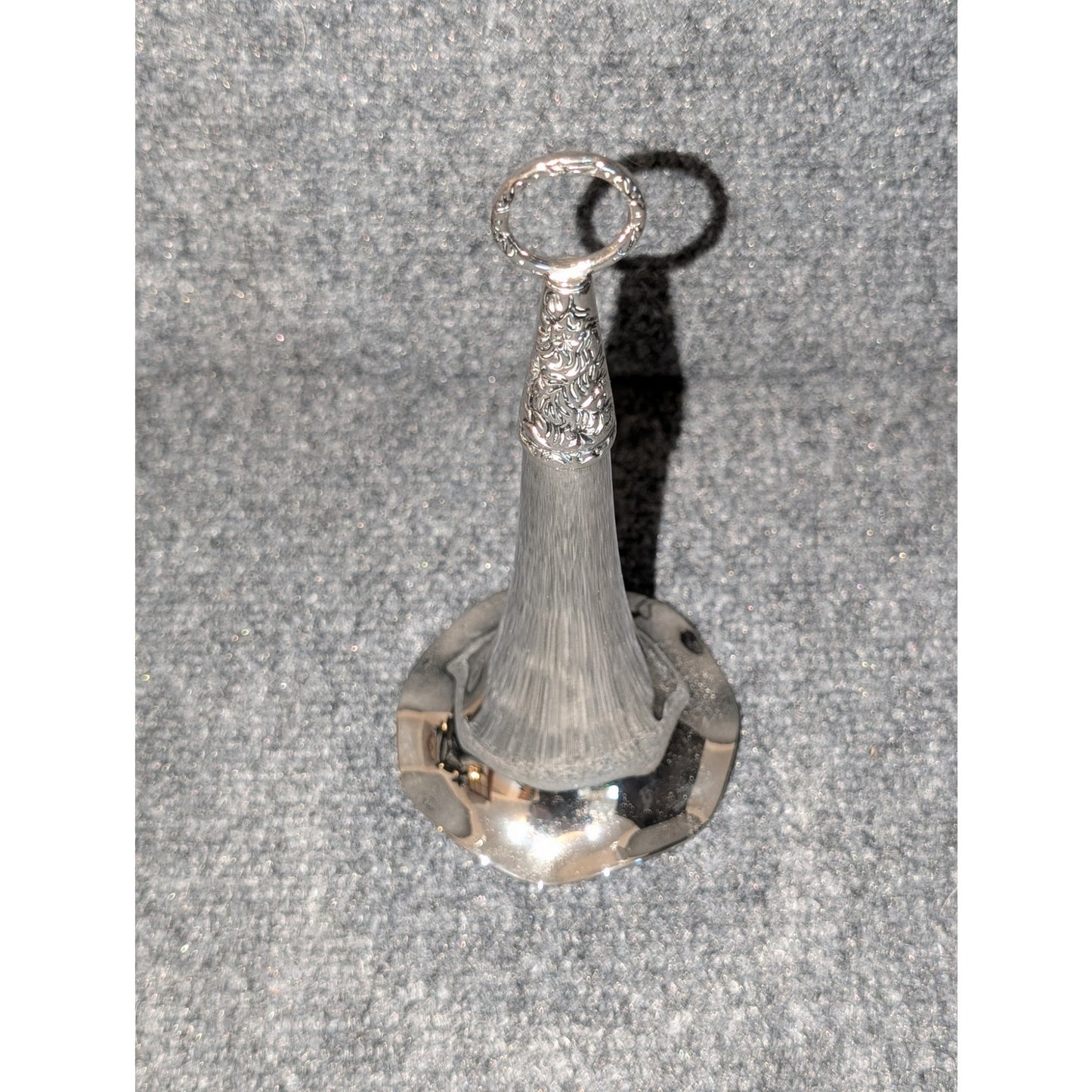 Victorian 1940s Silver Plated Tussie Mussie Flower Bouquet Holder