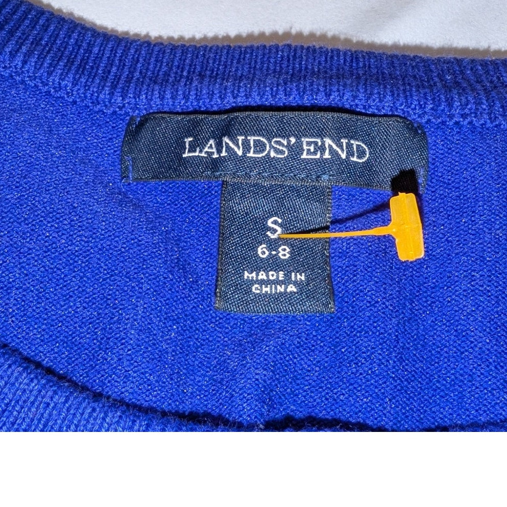 Lands' End Purple Button Front Classic Timeless Cardigan Womens' Size S
