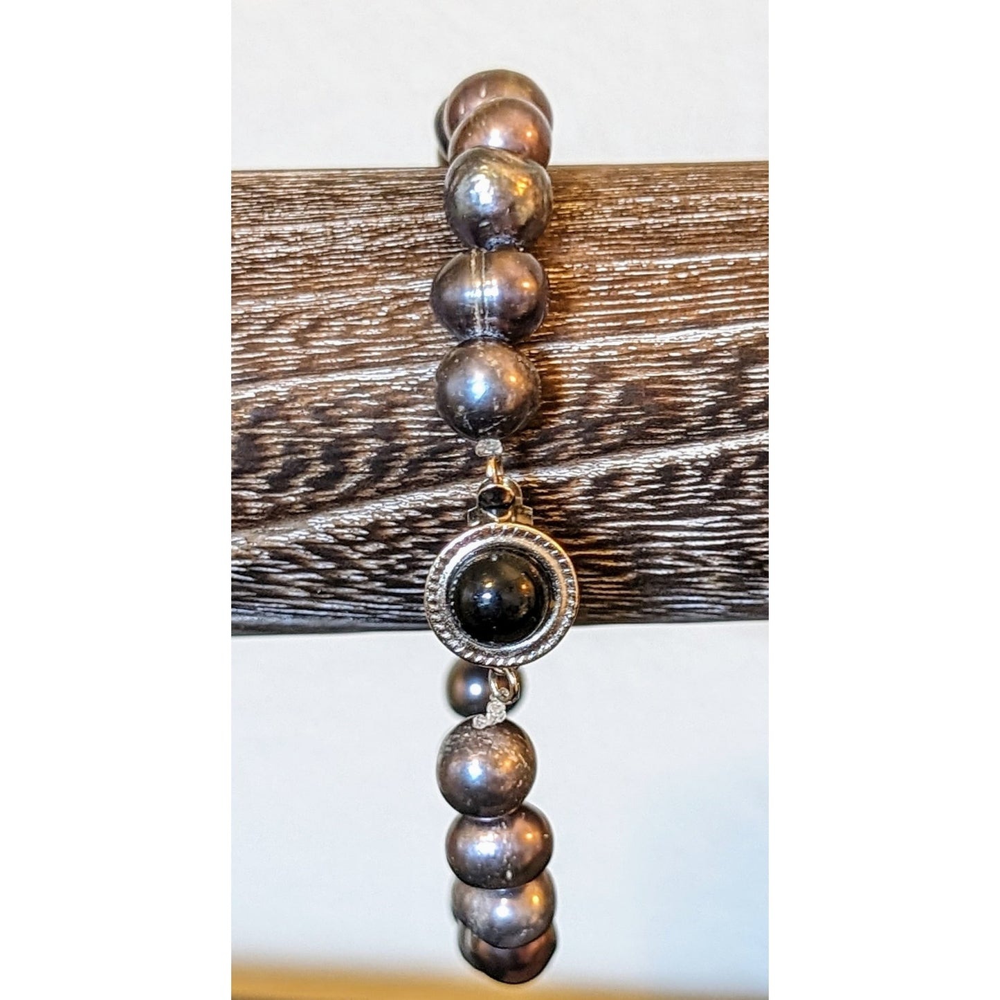 Natural Freshwater Pearl Bracelet W/ Slide In Fancy Clasp