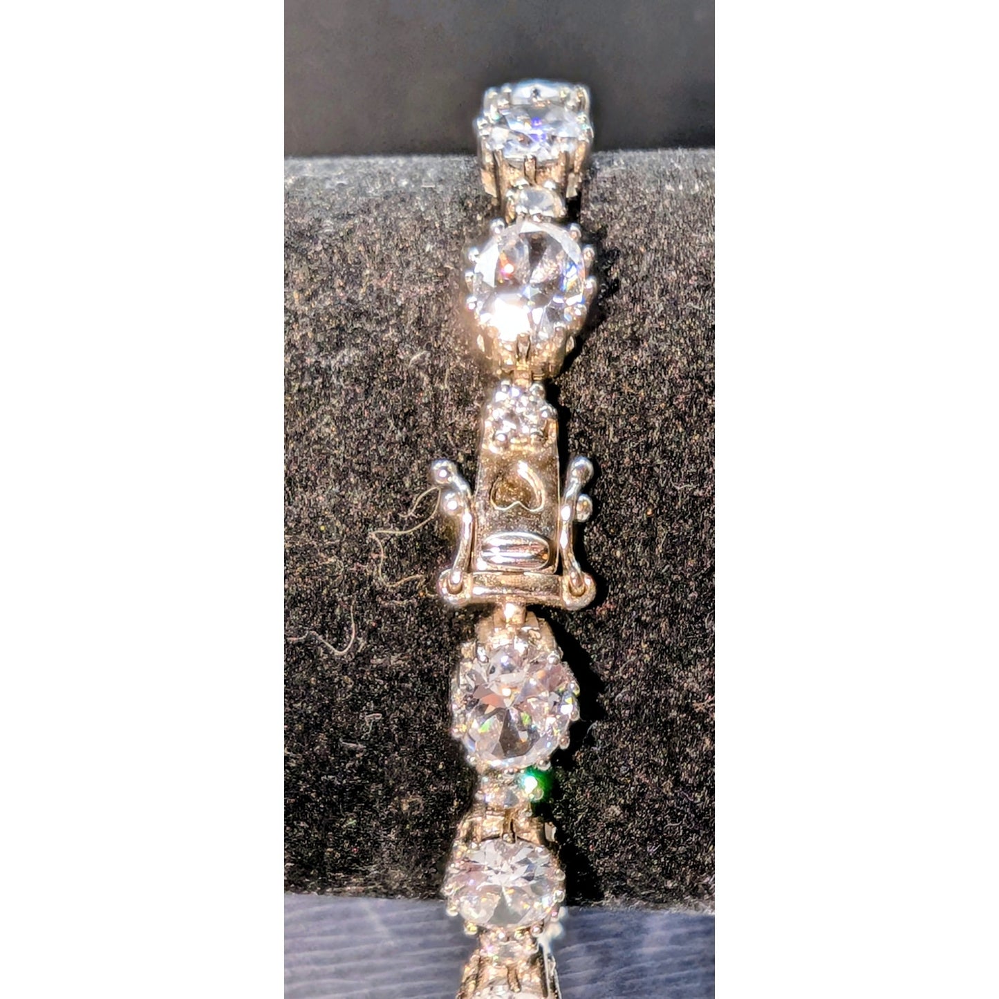 Stauer 925 Sterling Glam Oval & Round Alternating Cubic Zirconia Tennis Bracelet