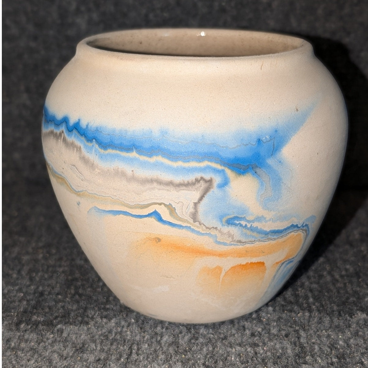 Nemadji Pottery Made in U.S.A. Swirl Art Vase