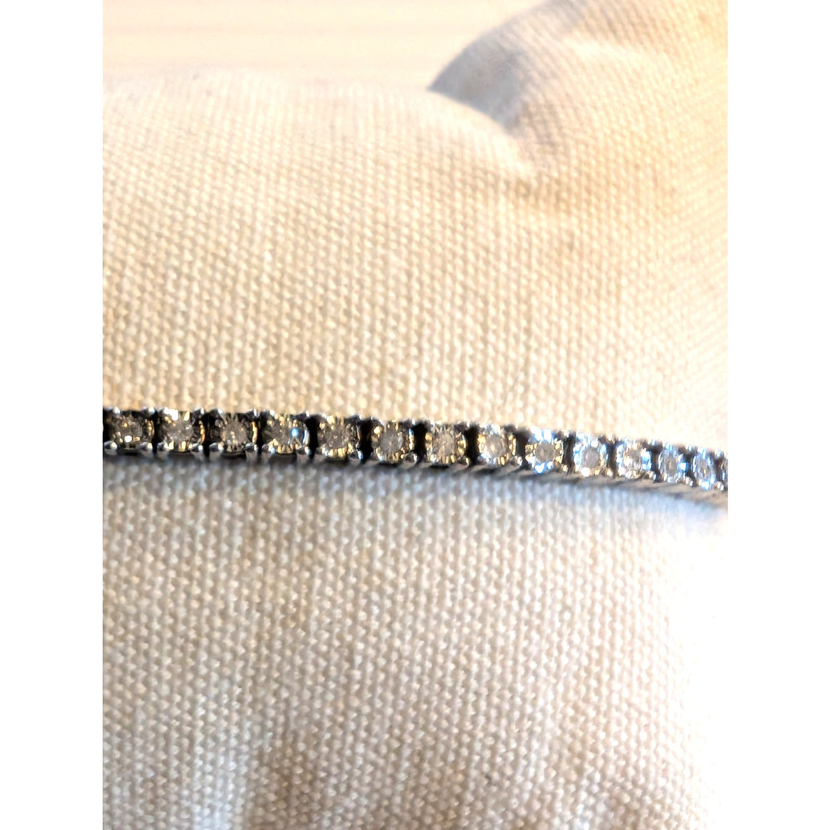 Unique Designs 925 Sterling Silver Diamond Tennis Adjustable Pull Chain Bracelet