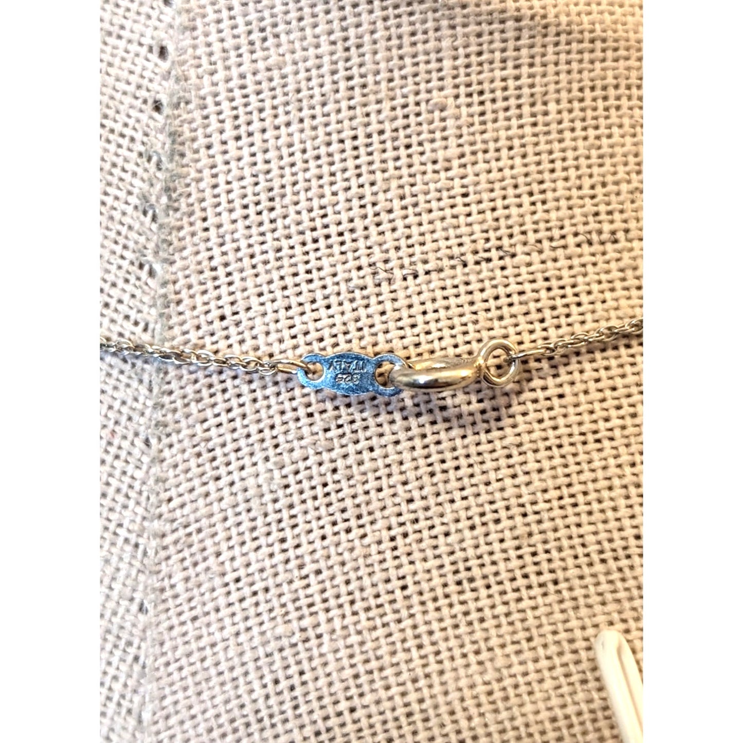 Large Square Cushion Cut Surrounded by Baguette White Sapphires on 925 Chain