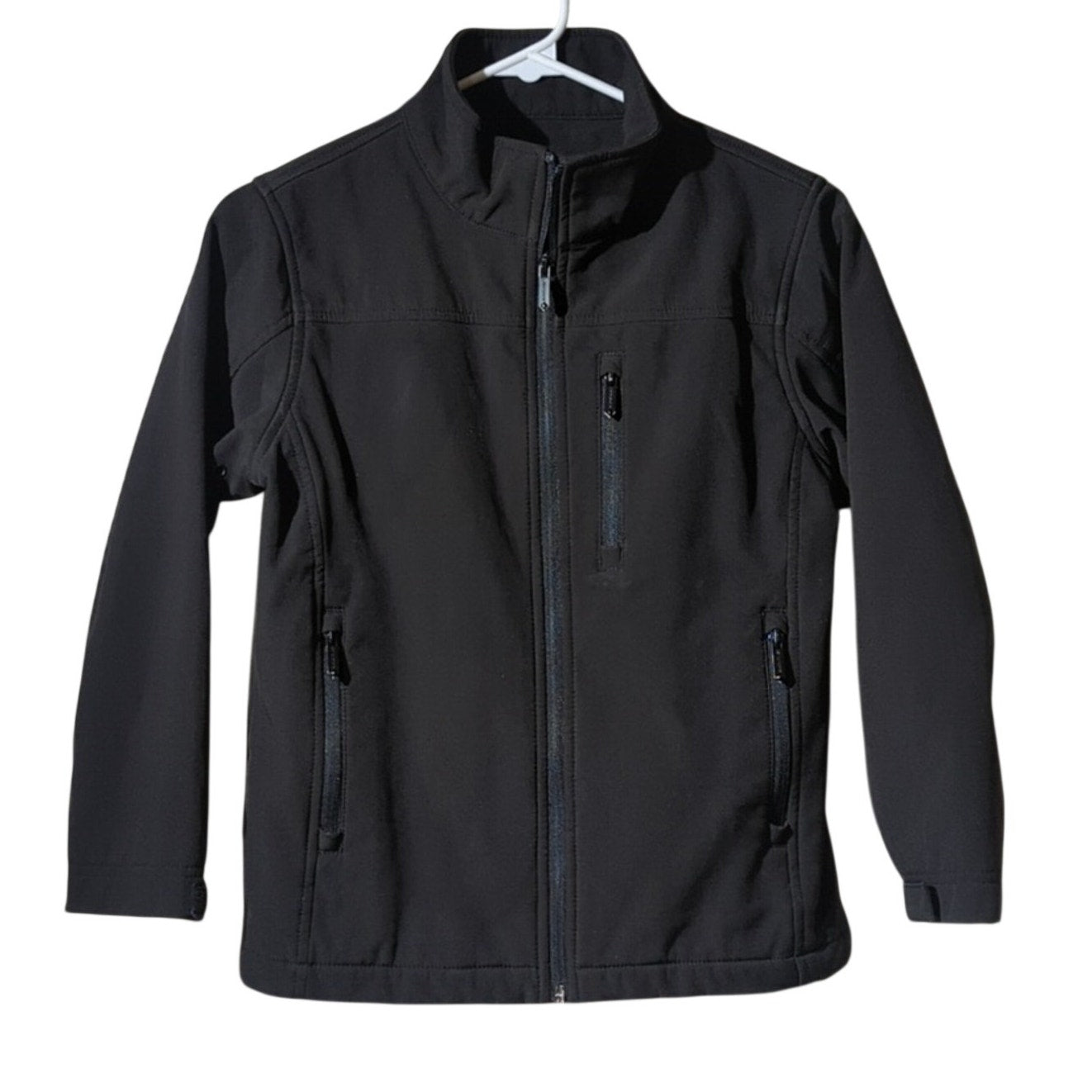 Black Rivet Black Medium Weight Soft Shell Performance Full Zip Jacket Sz M