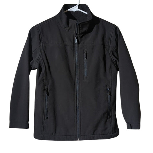 Black Rivet Black Medium Weight Soft Shell Performance Full Zip Jacket Sz M