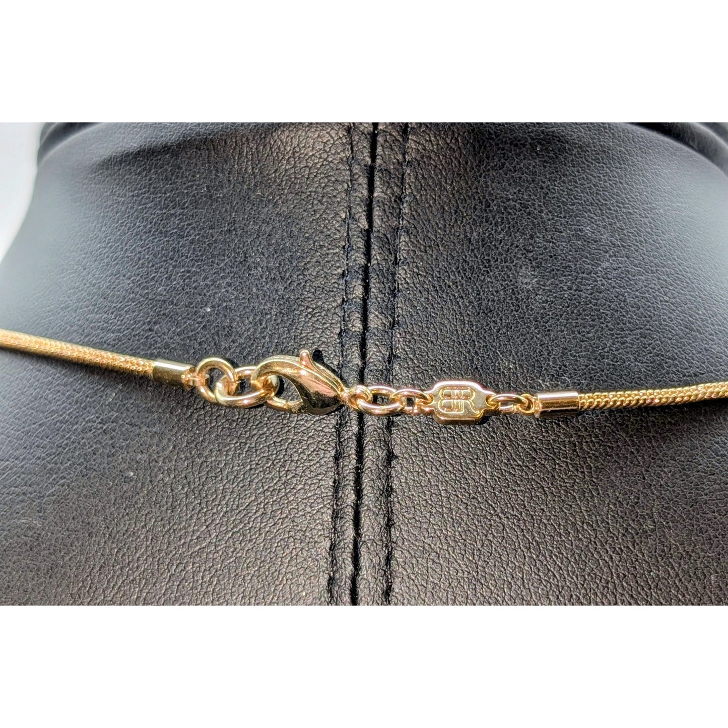 Banana Republic Gold Tone Long Chain Pearl Ring Charm 22" Necklace
