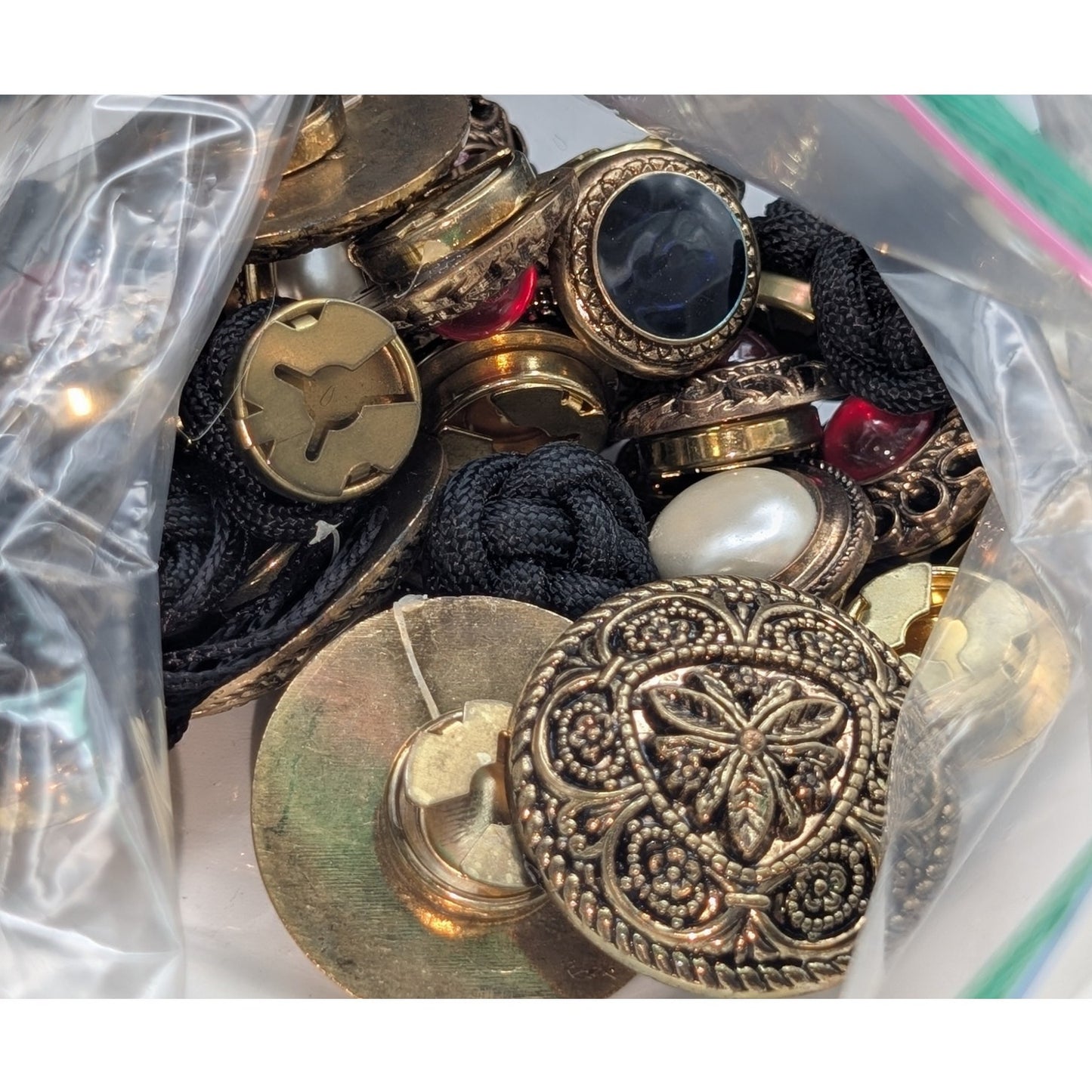 Bag of Button Covers Different Colors Sizes & Styles