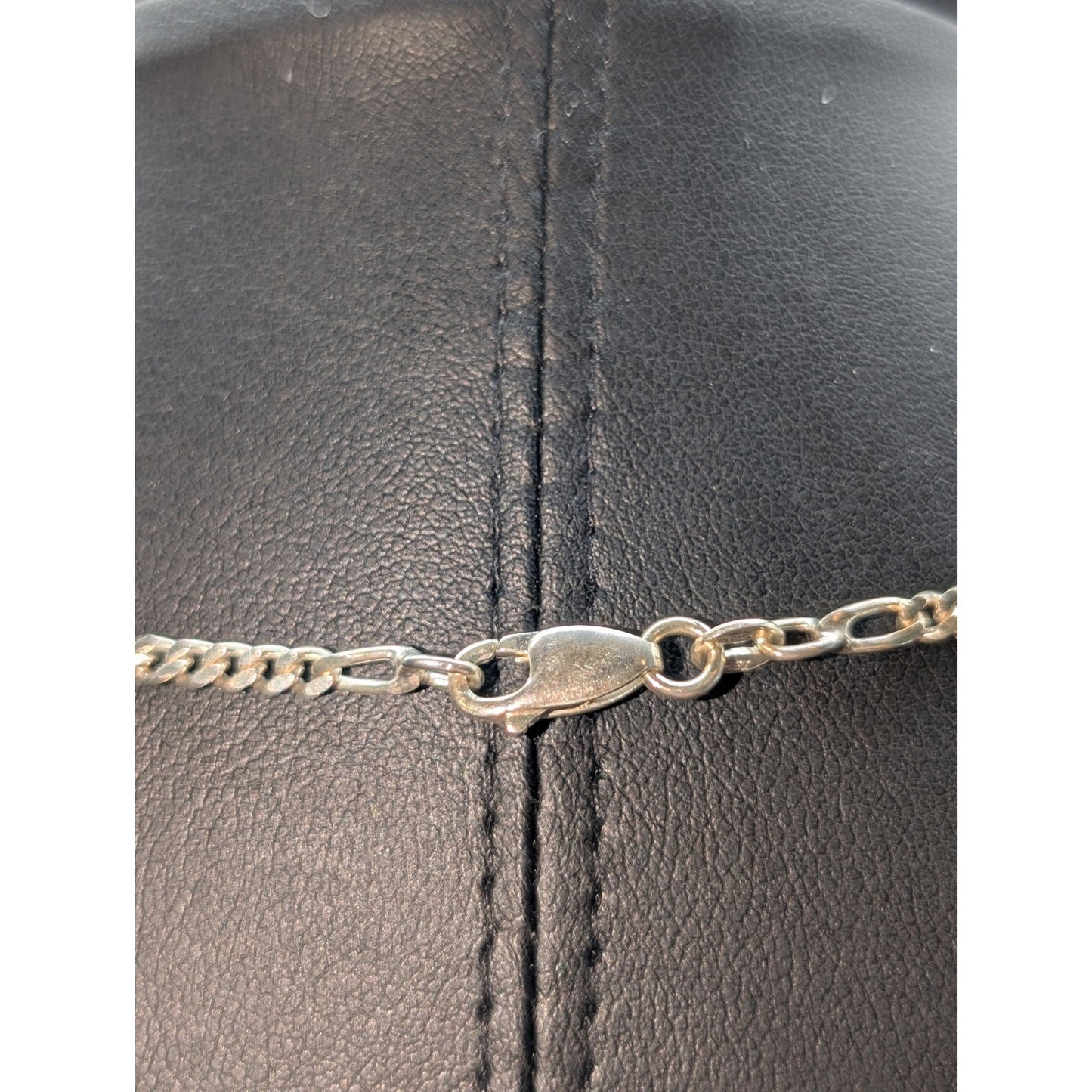 925 Sterling Silver Italy 30.5" 3mm Figaro Chain 13.17g