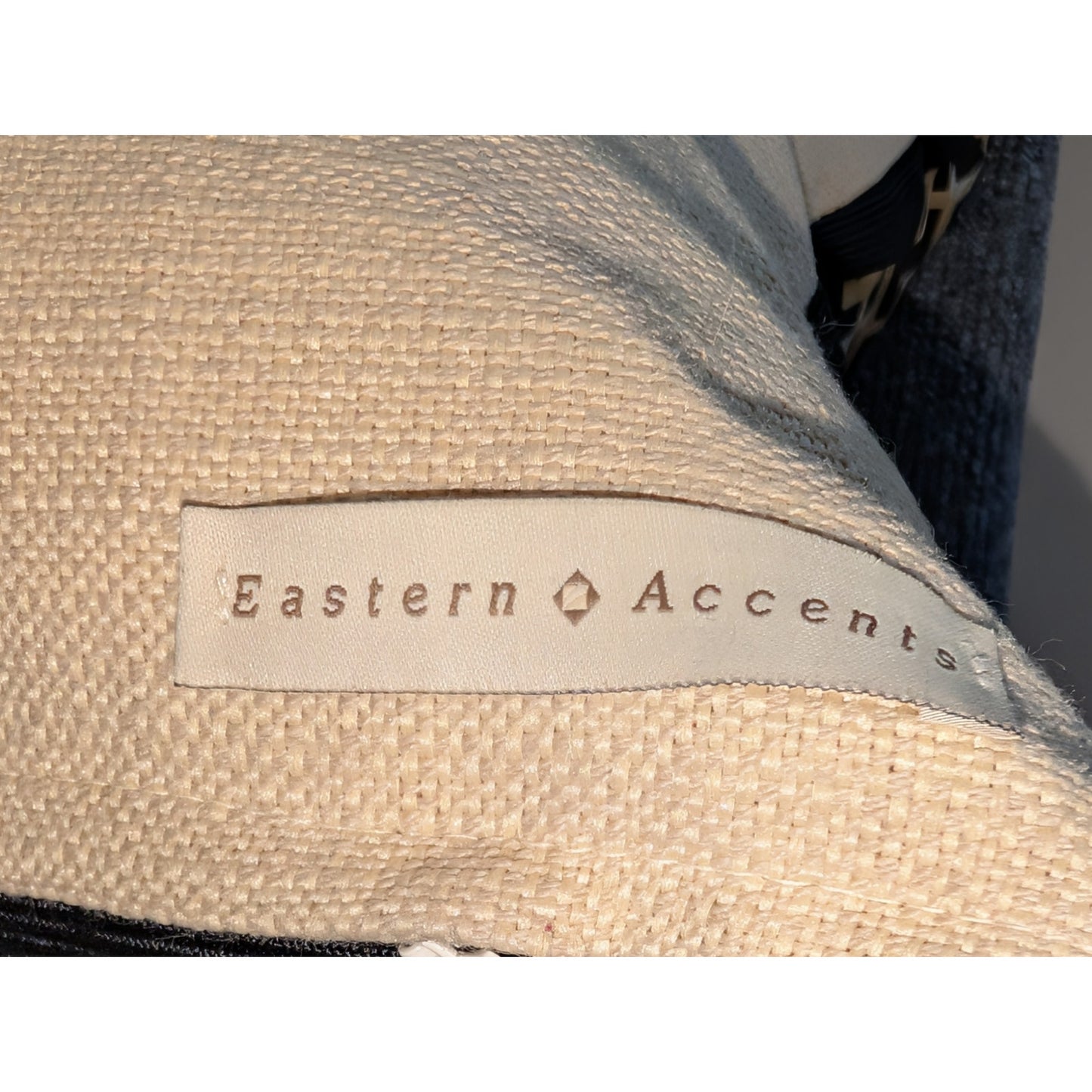 Eastern Accents Brown Geometric Black Trim 20X20 100% Cotton Decorative Pillow