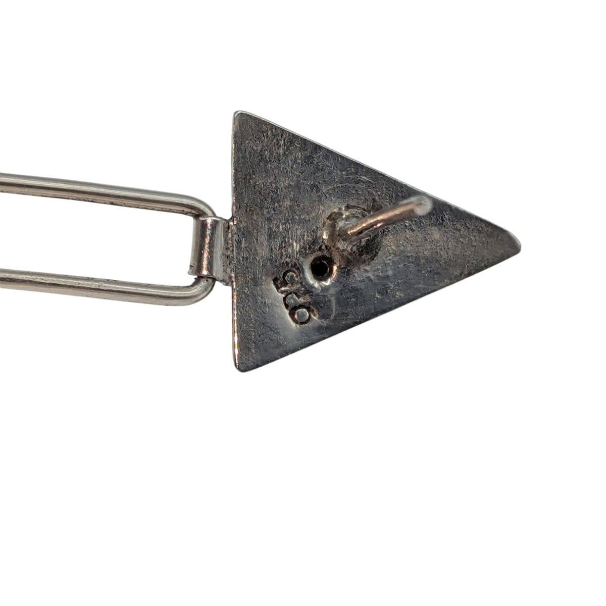Vtg 925 Sterling Silver Geometric-Brutalist Style 3D Dangle Statement Earrings