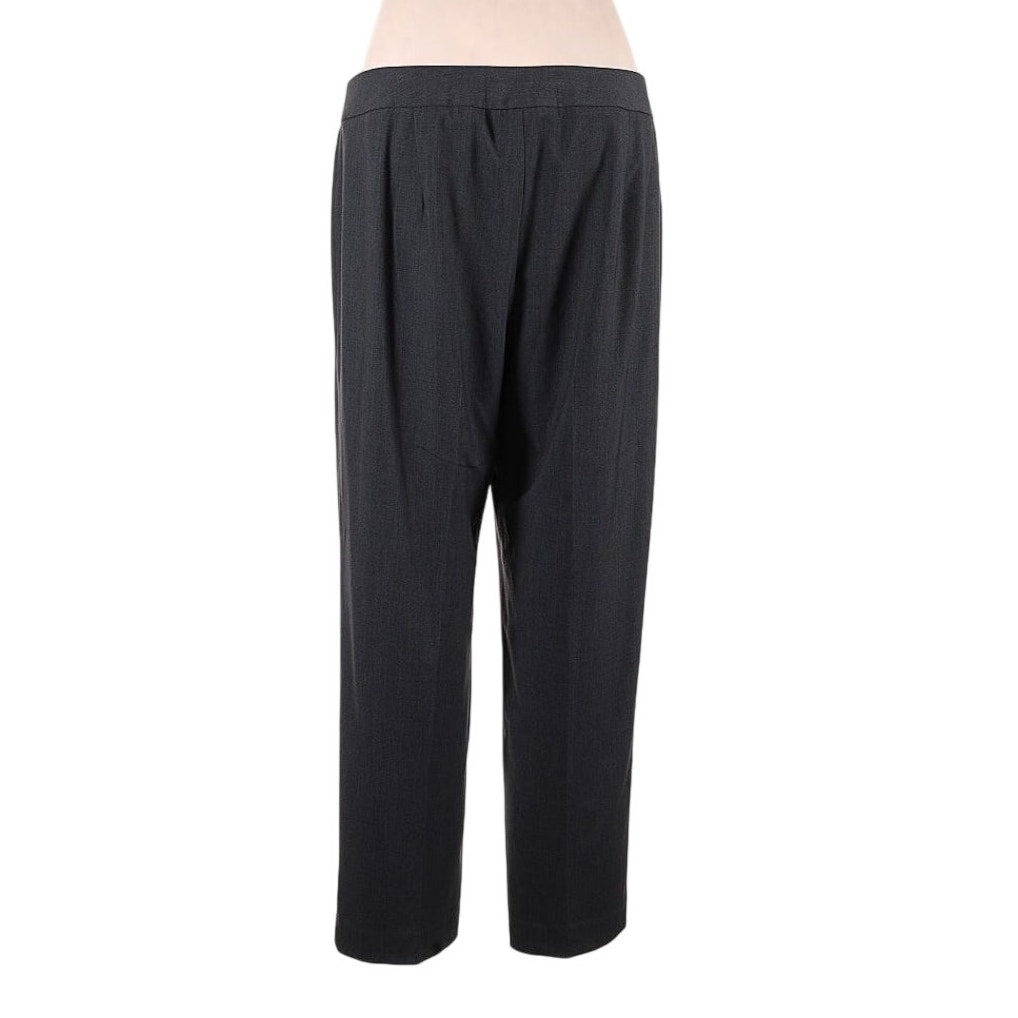 Calvin Klein Charcoal Classic Wide Leg High Rise Womens Sz 16W Dress Pant