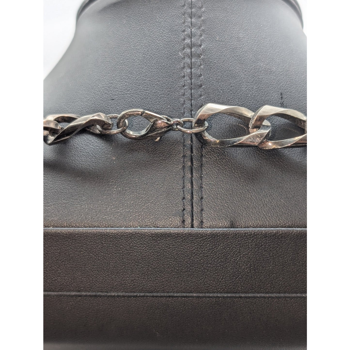 Chunky Gun Metal 24" Chain Link Necklace W/ Large Lobster Claw Clasp