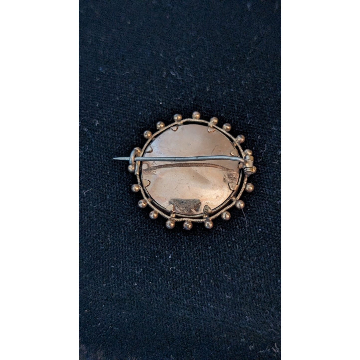Antique 1920s Photo Frame Brooch W/ Original Picture Signed SD