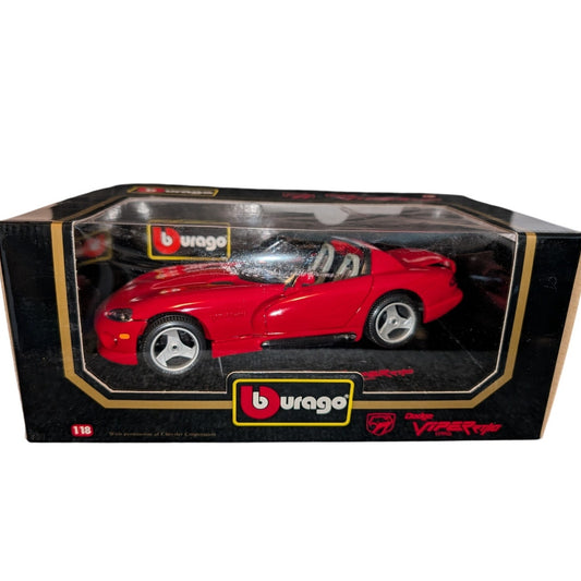 1992 DODGE VIPER RT/10 Bburago Toy Die Cast Metal Factory Built Car Scale 1/18