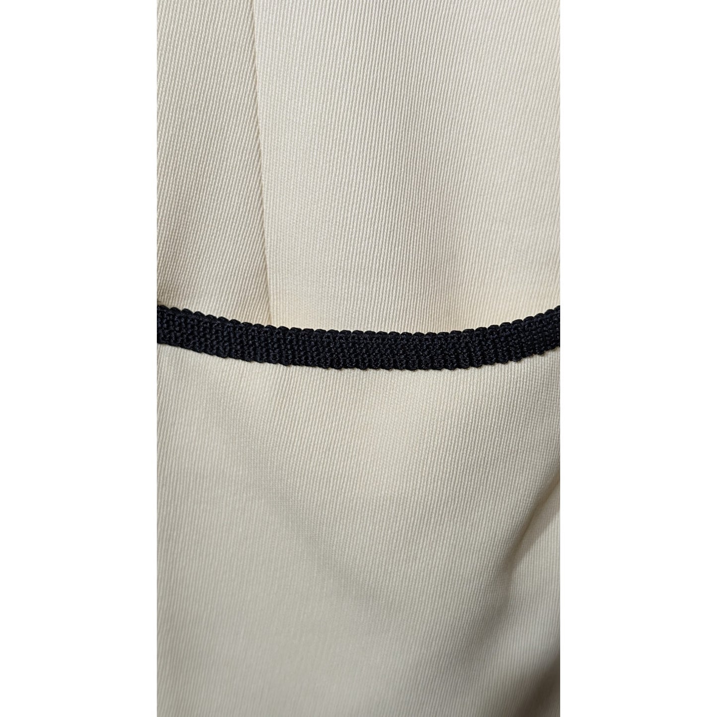 Valerie Stevens Cream Black Trim Lightweight Lined Blazer Womens Sz 8