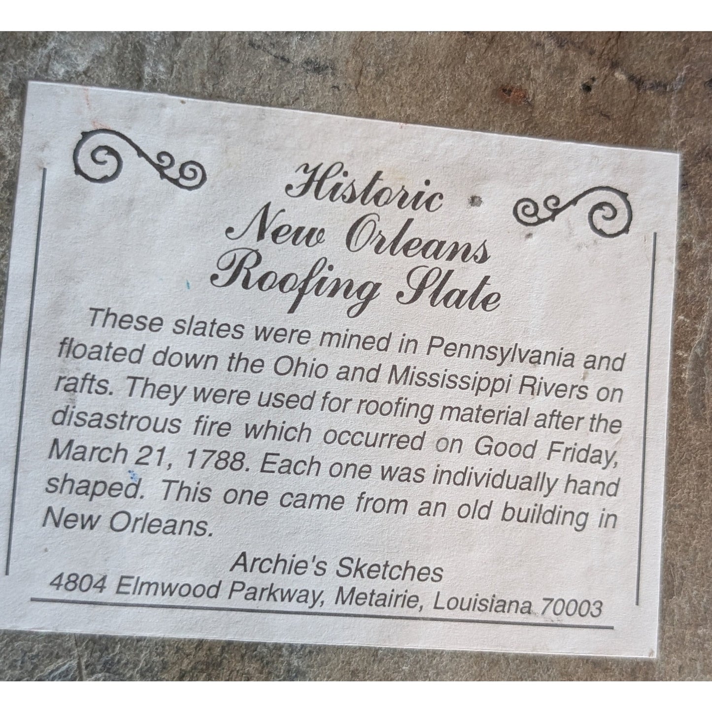 French Quarter New Orleans 175 Yr Old Roofing Slate Don Davey Signed 1987 Print