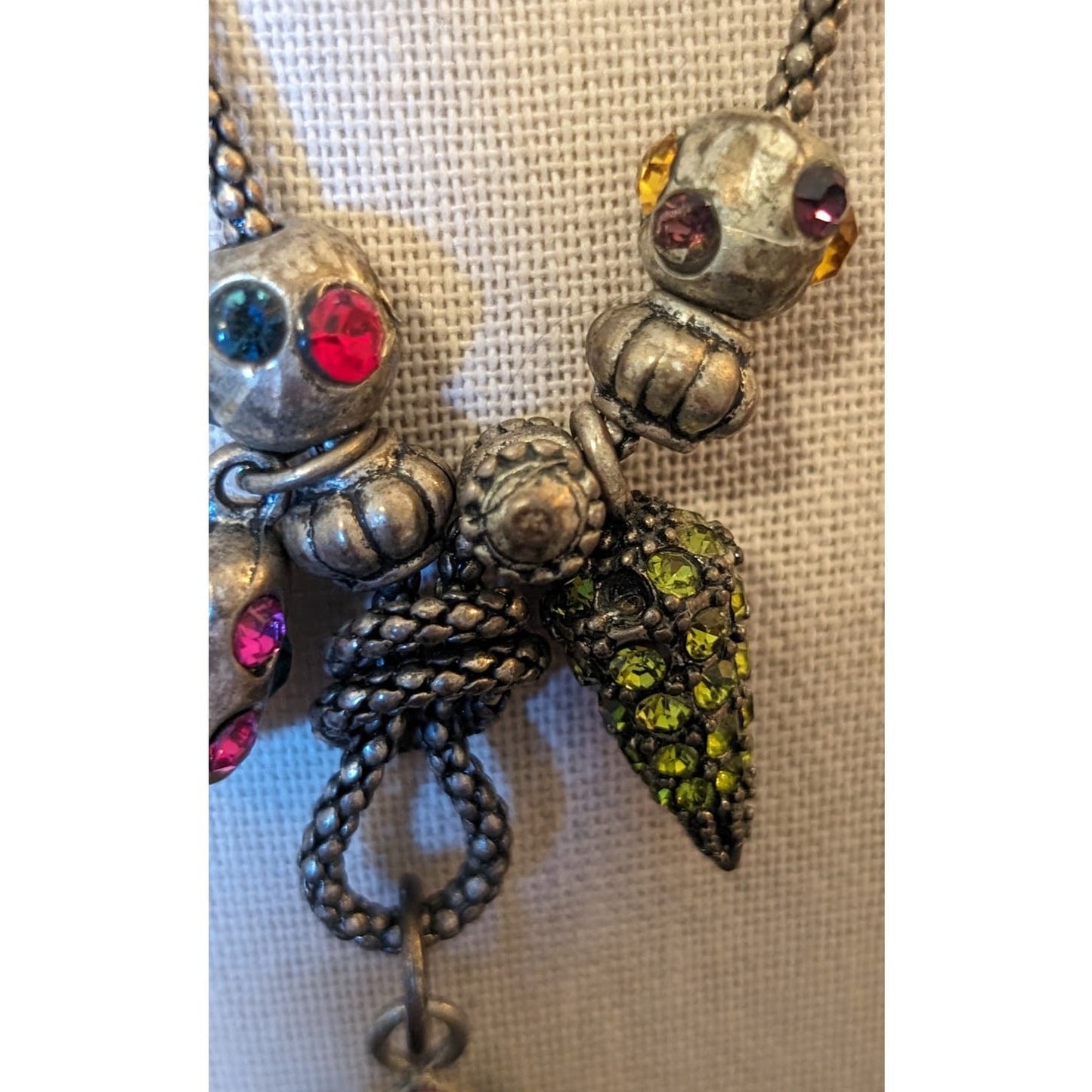 Rhinestone Cross Charm Pendant Necklace