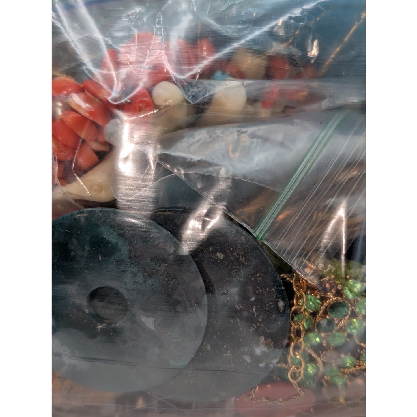 Jewelry Lot Goody Repurpose Bag Over 4 Pounds Beads