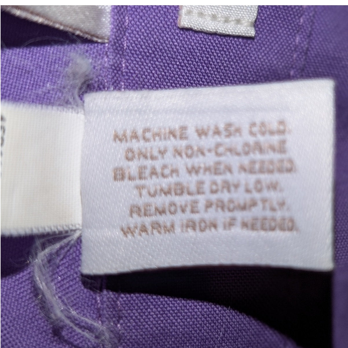 Chico's Sz 3 No-Iron Purple Hidden Button Front 100% Cotton Shirt USA Sz XL/16