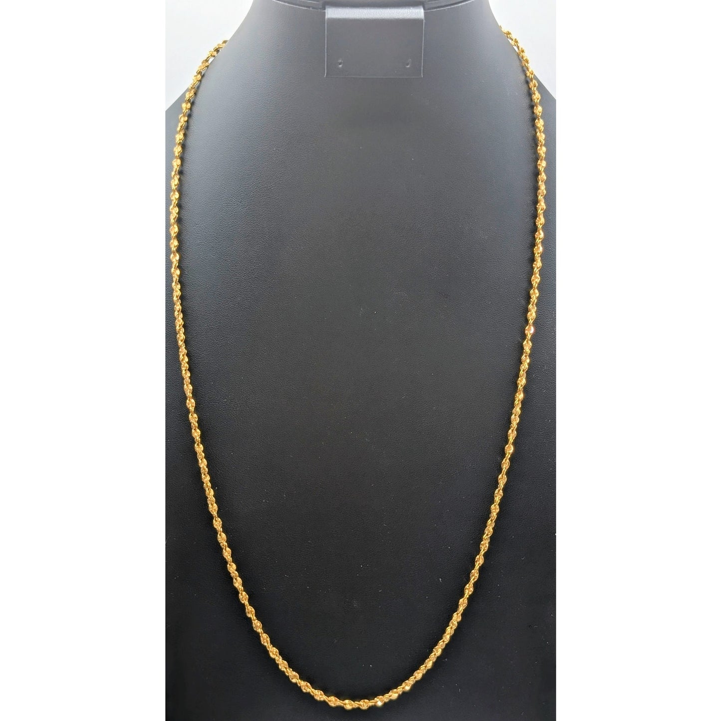 Vintage Gold Tone Marked 24KGB 28" Long Fancy Chain Link Necklace