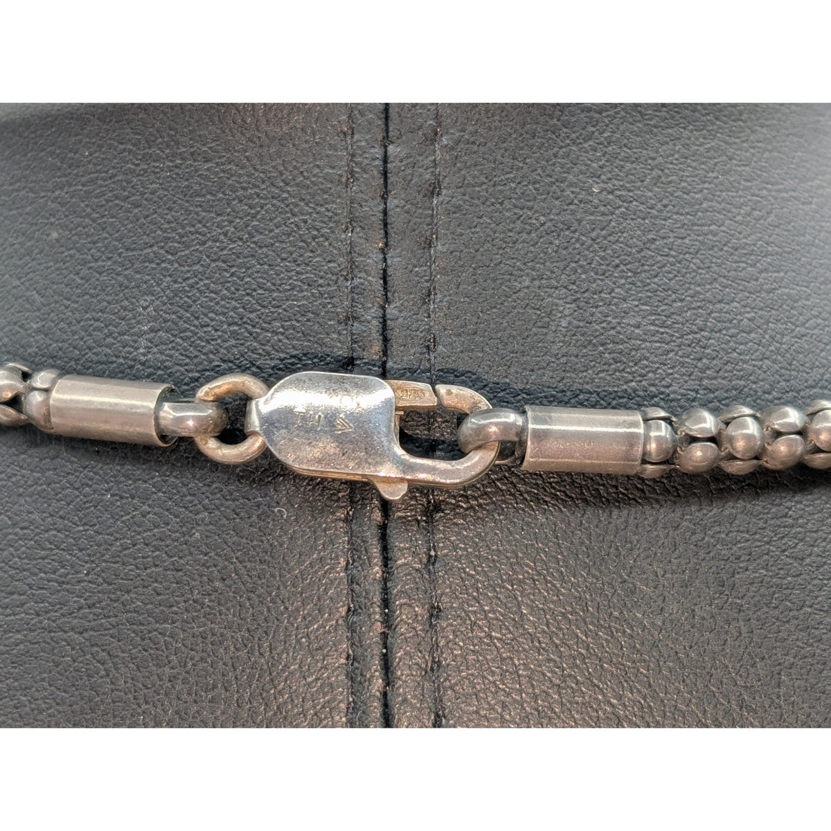Vtg SILPADA Sterling Hammered Medallion Pendant Pearl Popcorn Chain Necklace