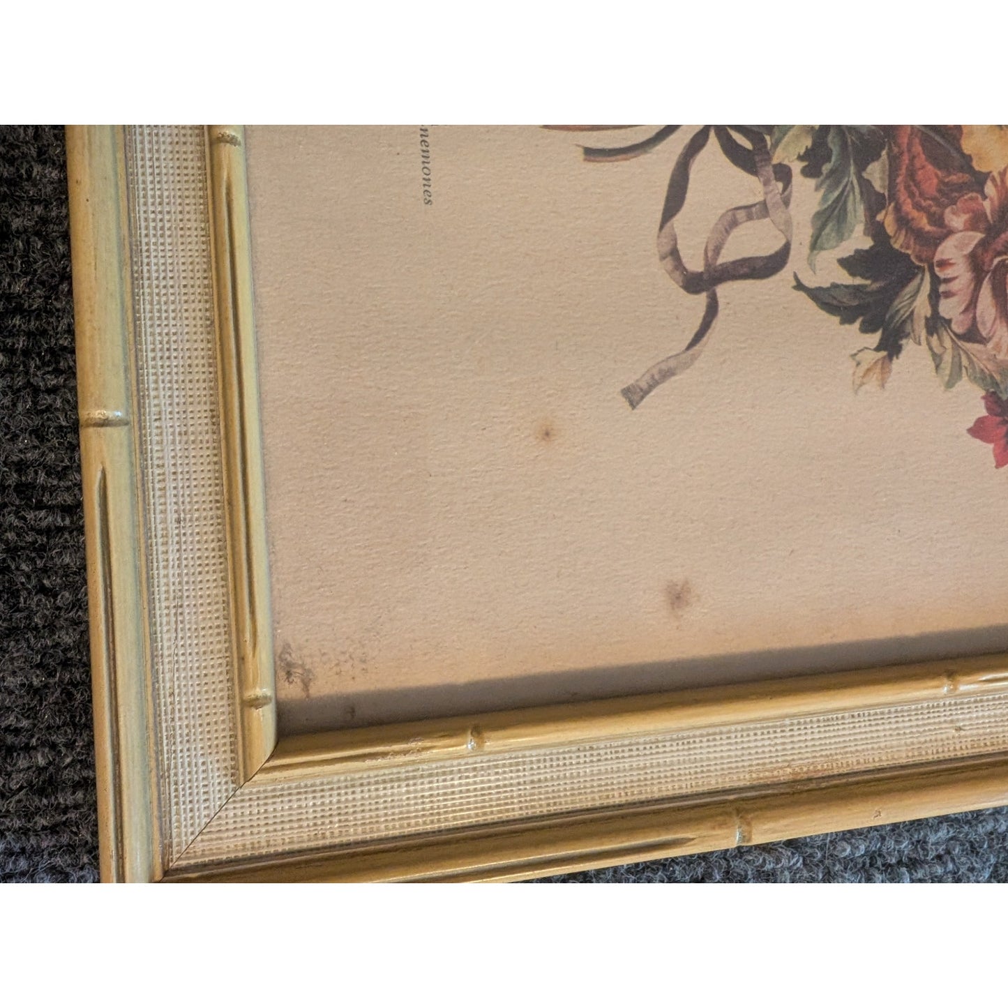 Set of Two Vintage Framed Pierre Joseph Redoute Botanical Art Prints Under Glass