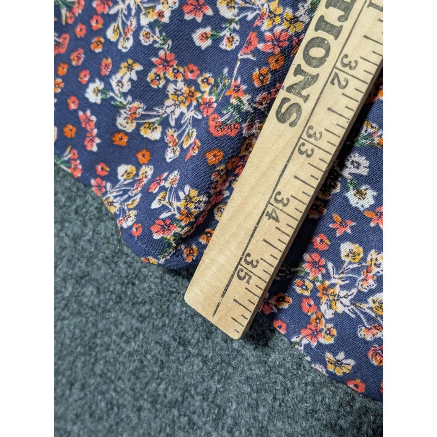Time and Tru Long Sleeve Floral Knee Length Two Tiered Women's Dress Sz M 8-10