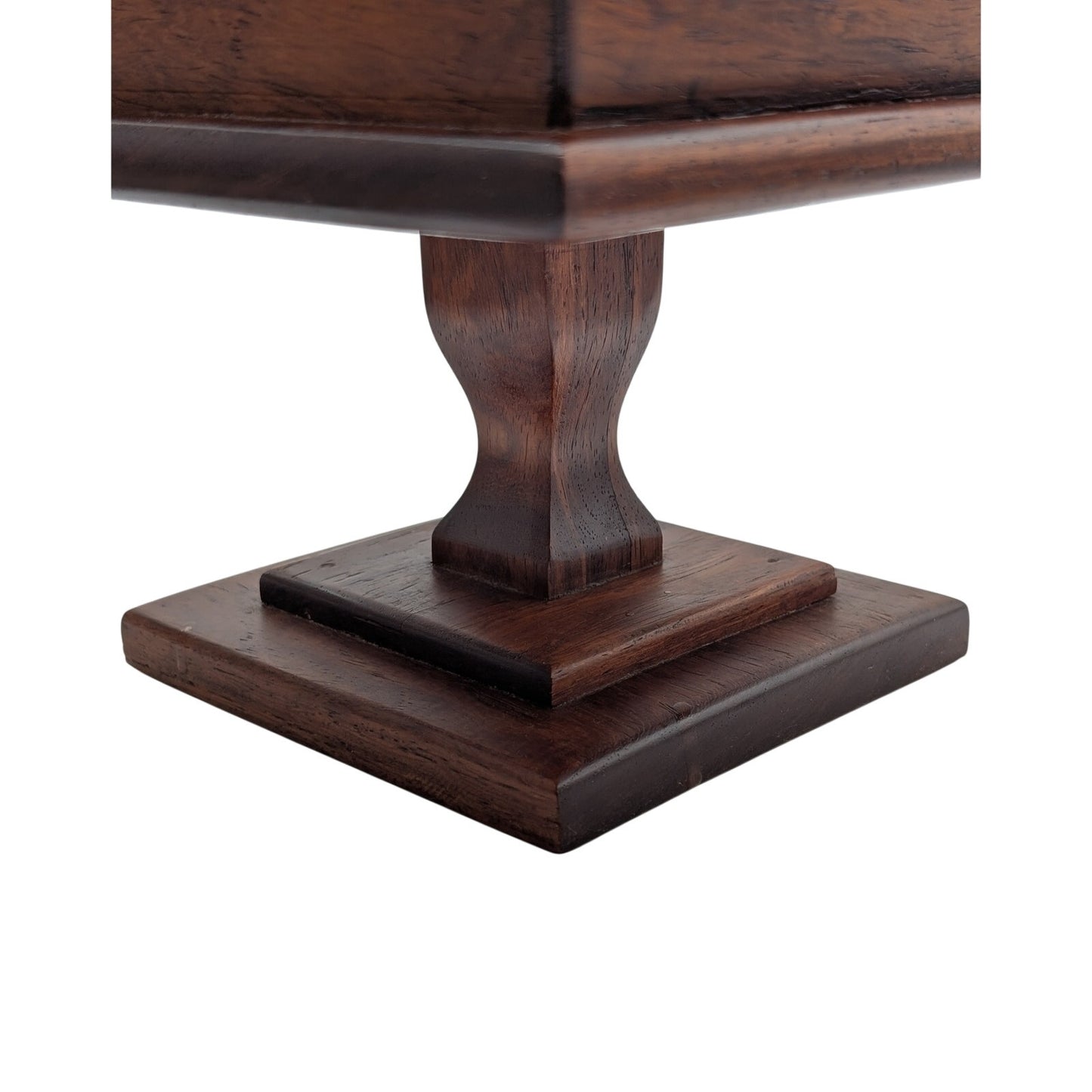 Vintage Colonial 60s Wooden Pedestal Compote Fruit Bowl