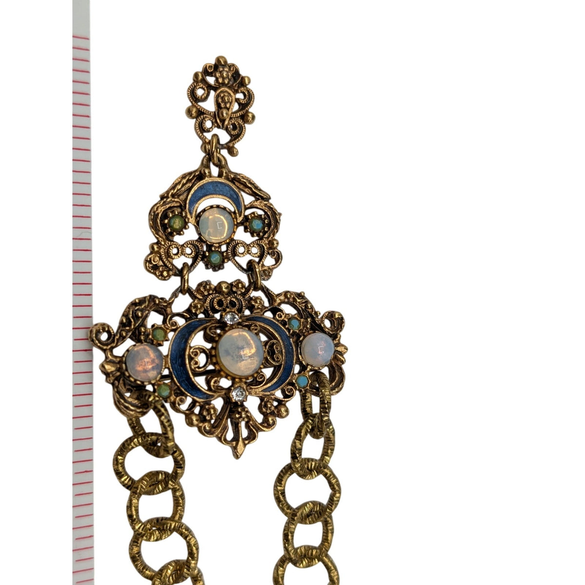 Florenza Vintage 1950s Three Section Brooch Repurposed Pendant 18" Necklace