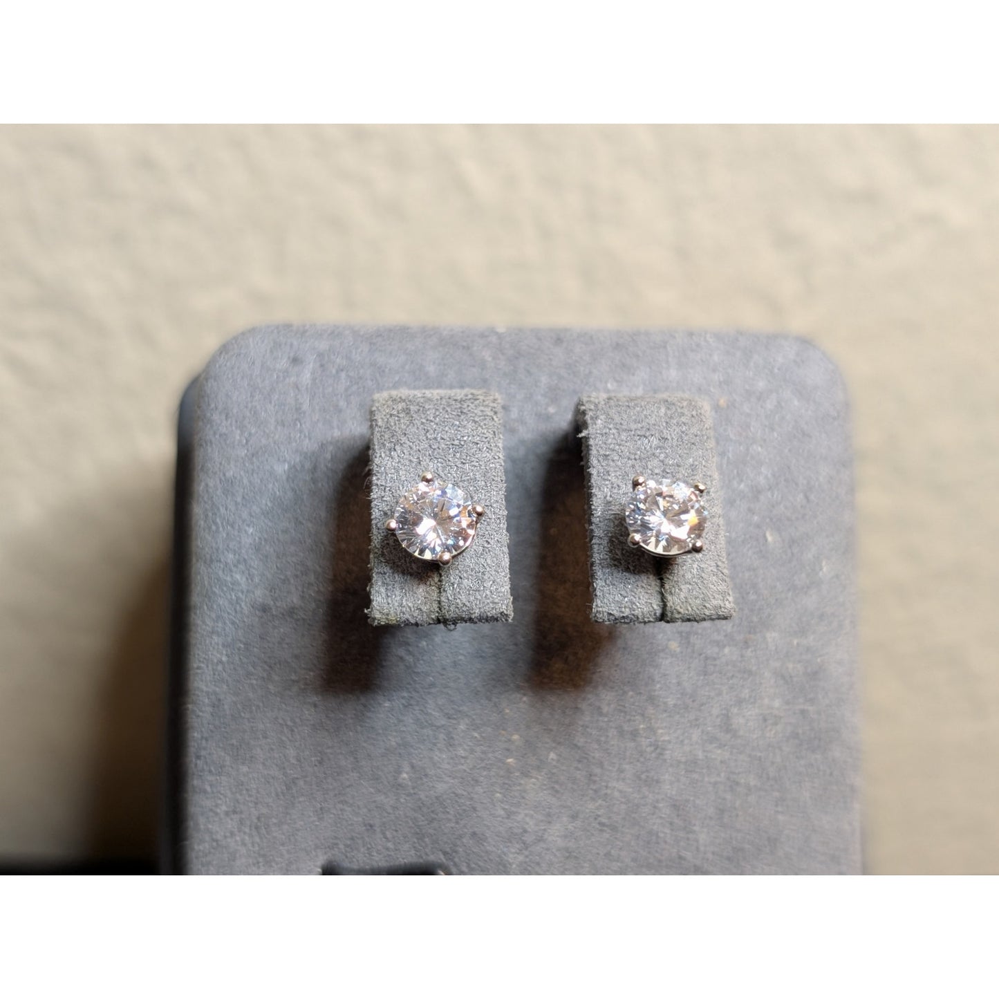 925 Sterling Silver 5mm CZ Stud Earrings