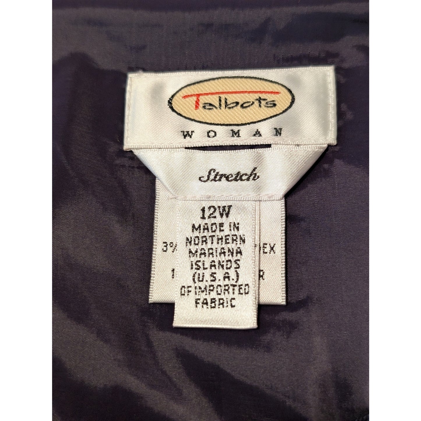 Talbot's Purple Wool Stretch Fully Lined Panel Flare Skirt Women's Plus Size 12W