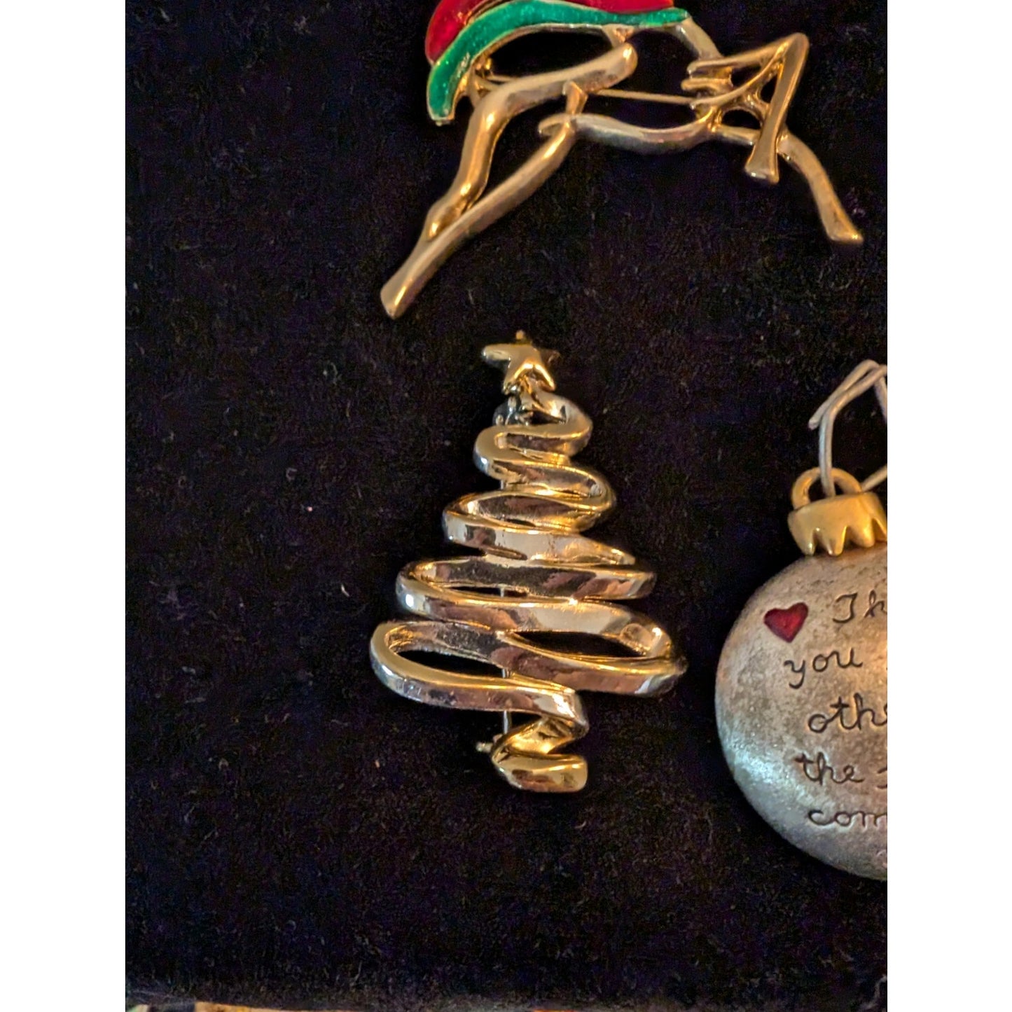Lot of Seven Vintage Christmas Pins