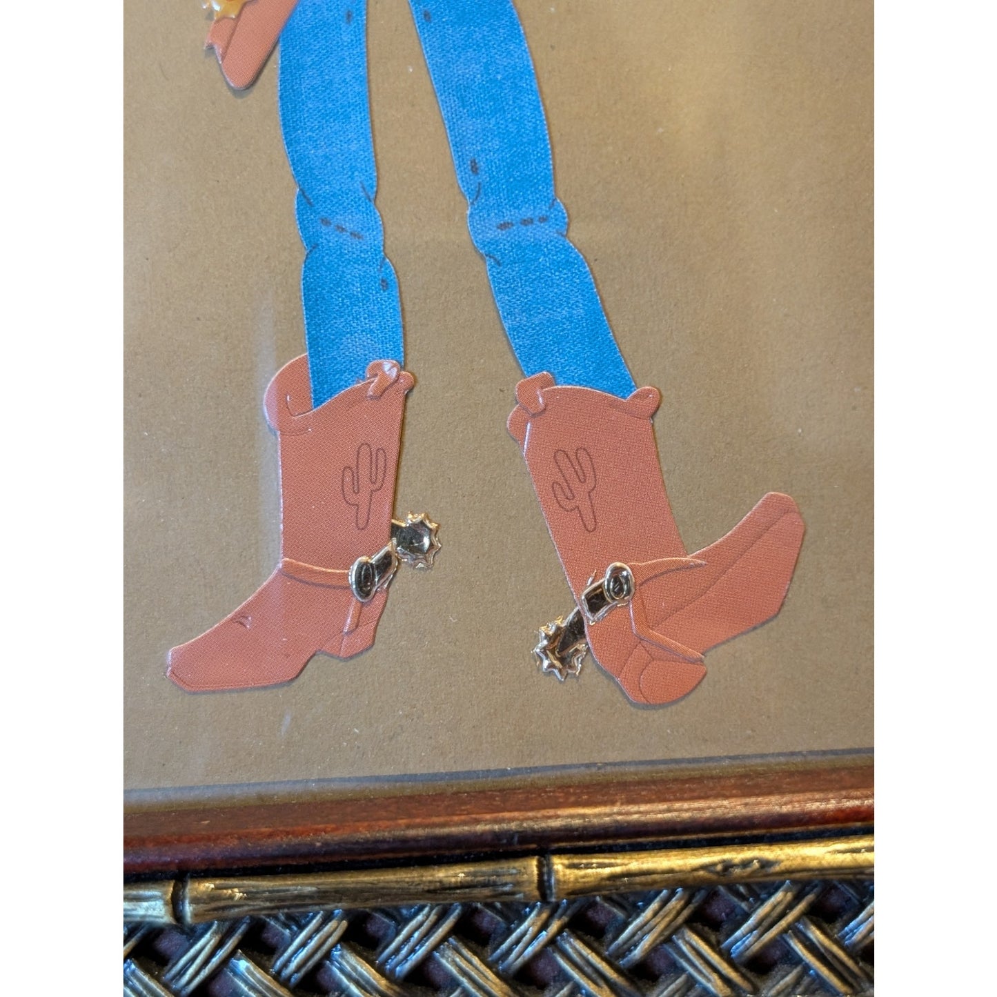 Wood Ornate Framed Toy Story Woody Sticker Art