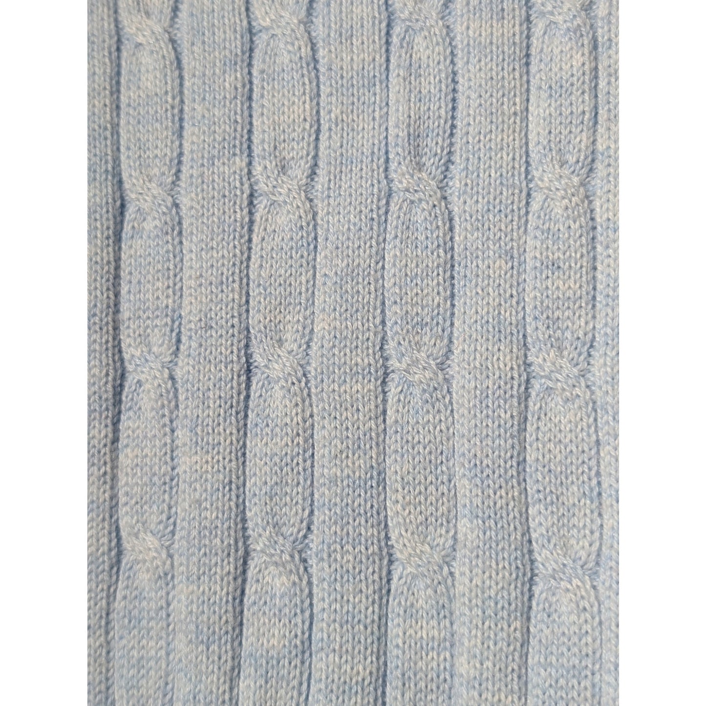 Croft & Barrow Light Blue Cable Crew Neck Pull Over Long Sleeve Sweater Sz XL