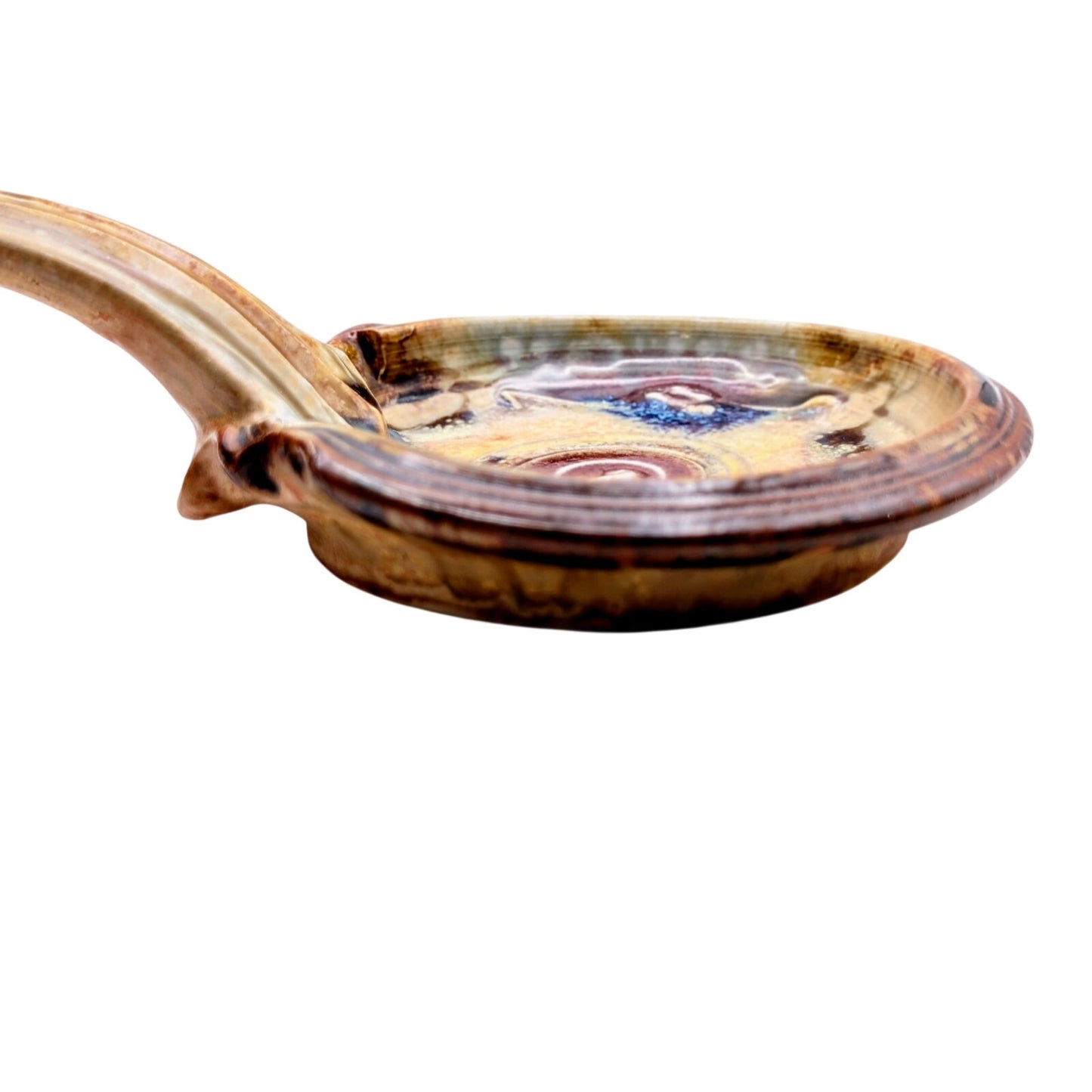 Signed Geoffrey Lloyd Fine Handmade Pottery Spoon Rest
